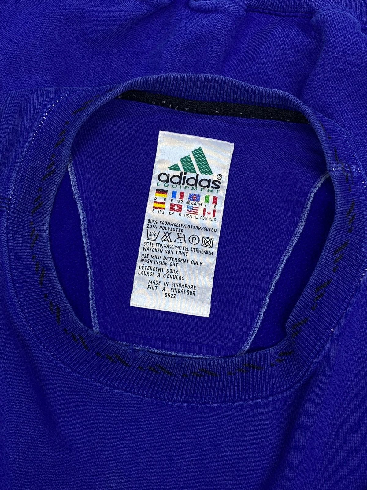 Adidas 🔥 90s VTG ADIDAS EQUIPMENT SWEATSHIRT Y2K GERMAN CORP VIBES Size US L / EU 52-54 / 3 - 18 Thumbnail