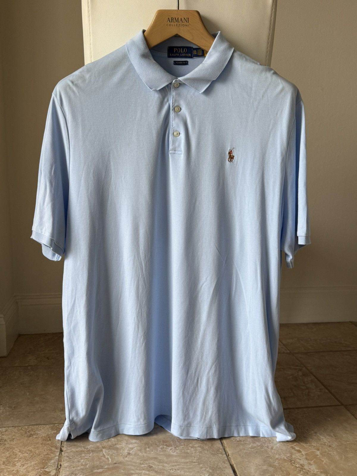 Polo Ralph Lauren Ralph Lauren Light Blue Polo Shirt Size US XXL / EU 58 / 5 - 1 Thumbnail