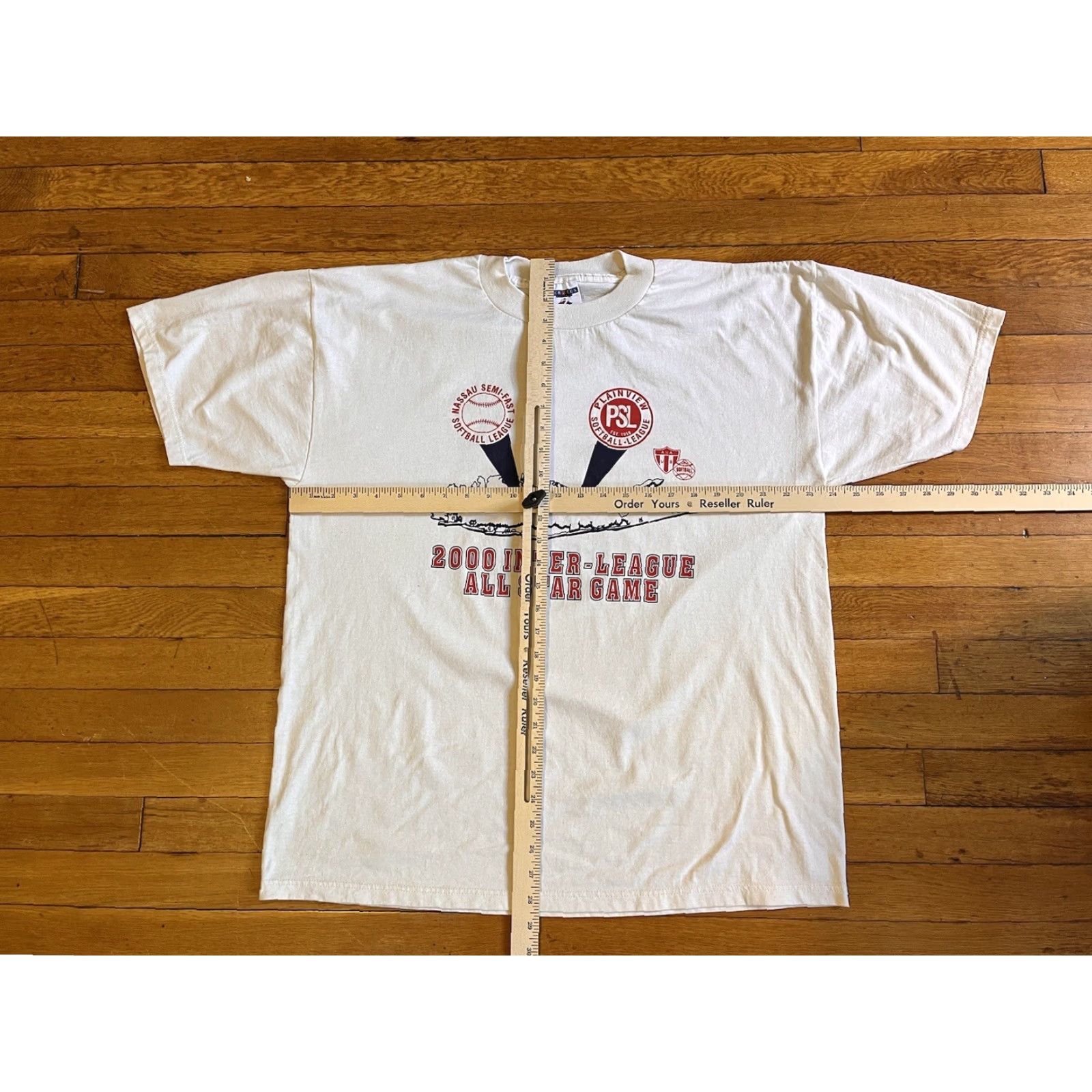 Jerzees VINTAGE Jerzees Shirt Men’s XL White 2000s All Star Softball Nassau Plainview Graphic Print City Retro Sports Century-Old? Size US XL / EU 56 / 4 - 7 Thumbnail