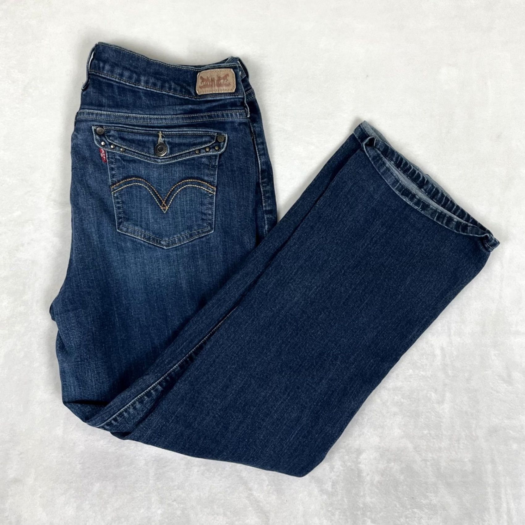 Levi's VINTAGE Levi's 515 Boot Cut Jeans Women's Size 14 32x30 Denim Blue 5-Pocket Cowboy Y2K Womens Size 36" / US 14 / IT 50 - 2 Thumbnail