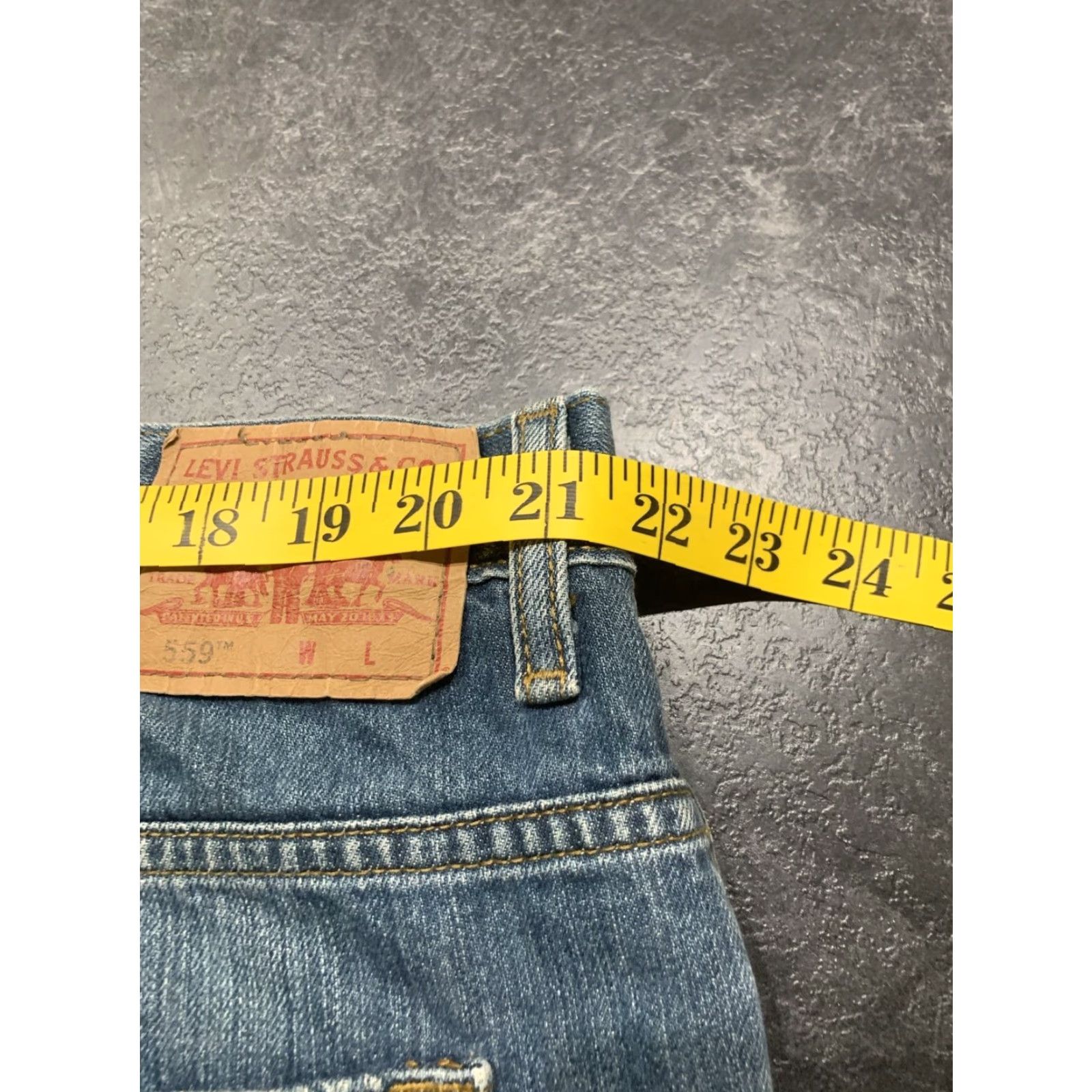 Levi's Levi's 559 Relaxed Straight Jeans Mens 44x30 Blue Dark Wash Denim Size US 44 / EU 60 - 6 Thumbnail