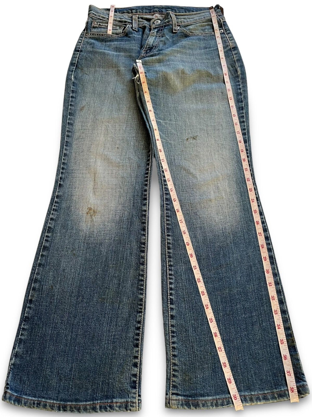 Levi's × Levi's Vintage Clothing Vintage 90s Levis 529 Faded Wash Distressed Flare Jeans Size US 29 - 11 Thumbnail