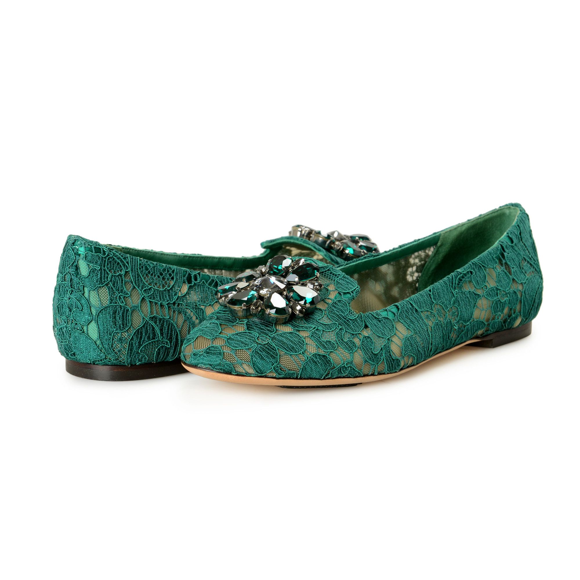 Dolce & Gabbana o1y0925 Loafers in Emerald Green Size US 5 / IT 35 - 4 Thumbnail