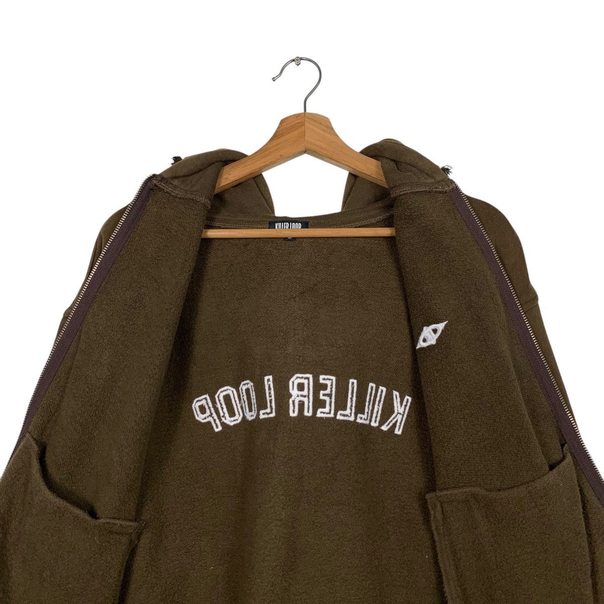 Japanese Brand KILLER LOOP Big Logo Zipper Hoodie Sweatshirt #1773-C78 Size US S / EU 44-46 / 1 - 14 Thumbnail