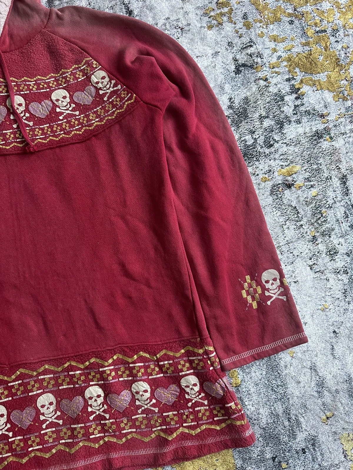 Seditionaries CRAZY TRASHED JAPAN SKULL IN LOVE HOODIE SEDITIONARIES STYLE Size US S / EU 44-46 / 1 - 4 Thumbnail