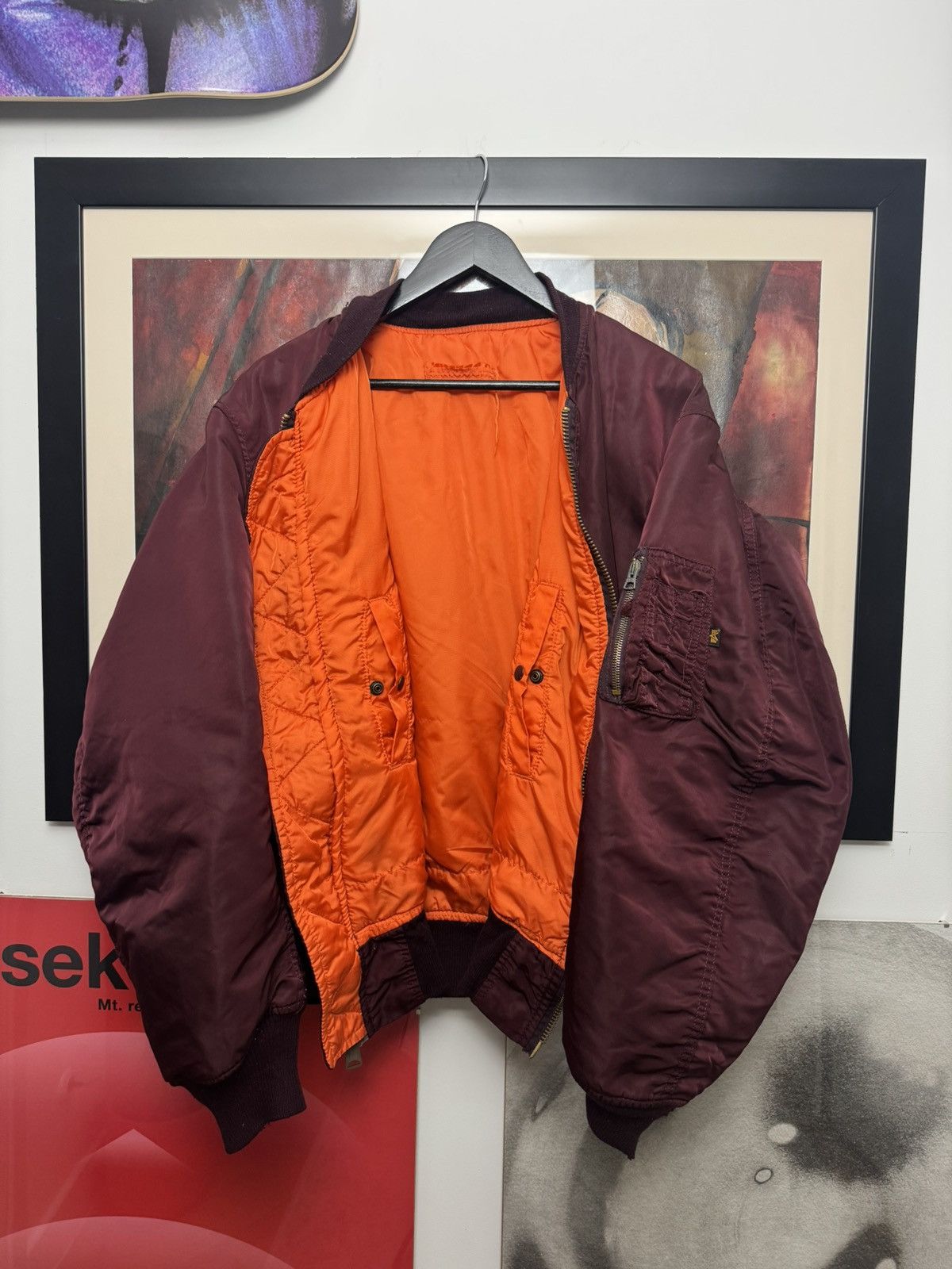 Alpha Industries Alpha Industries Ma1 Flyer Vintage 90s Bomber Jacket Boxy Size US XL / EU 56 / 4 - 2 Thumbnail