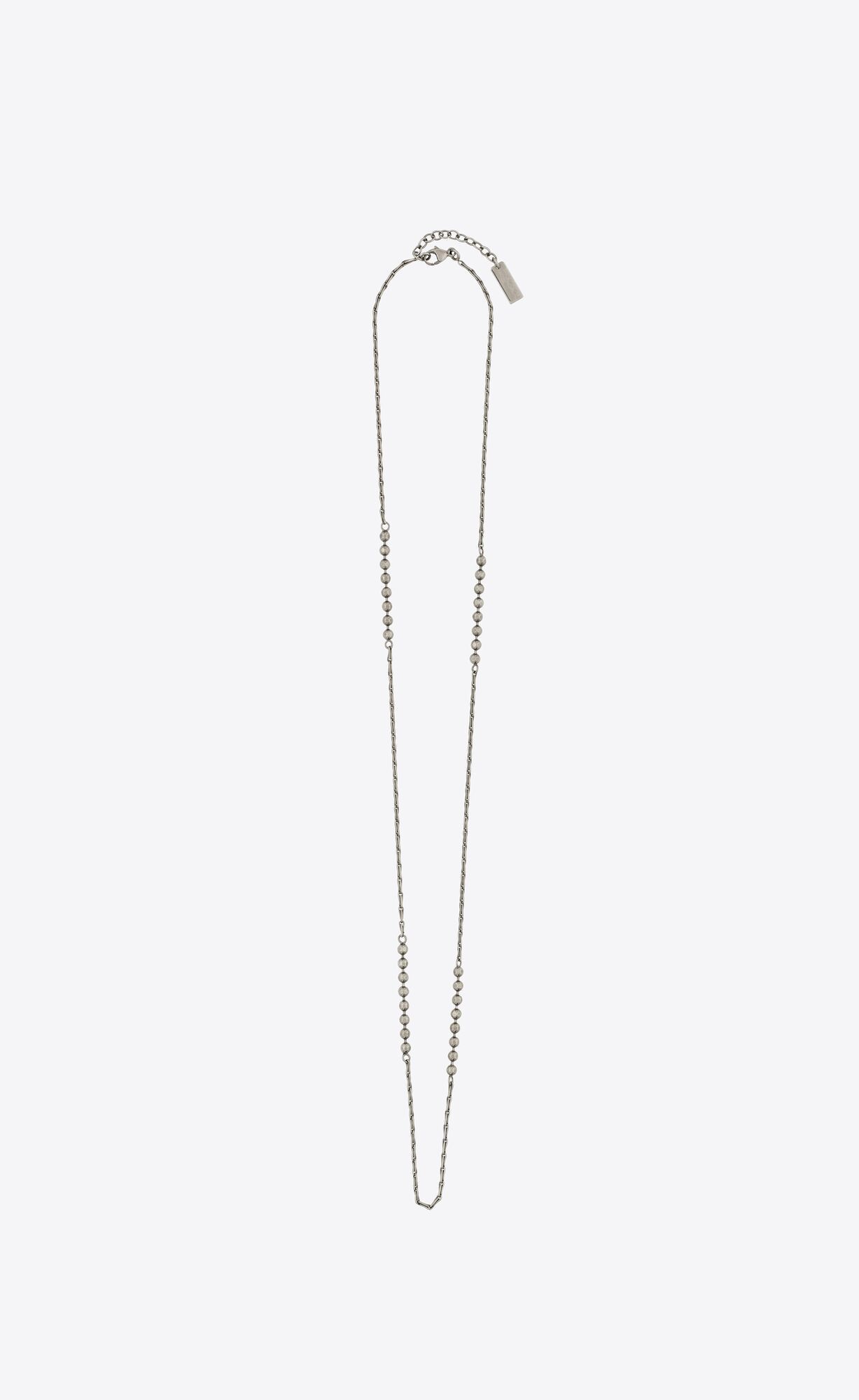 Saint Laurent Paris o1smrcs1224 Size: OS / Ball Wheat Chain Necklace Metal Size ONE SIZE - 2 Thumbnail