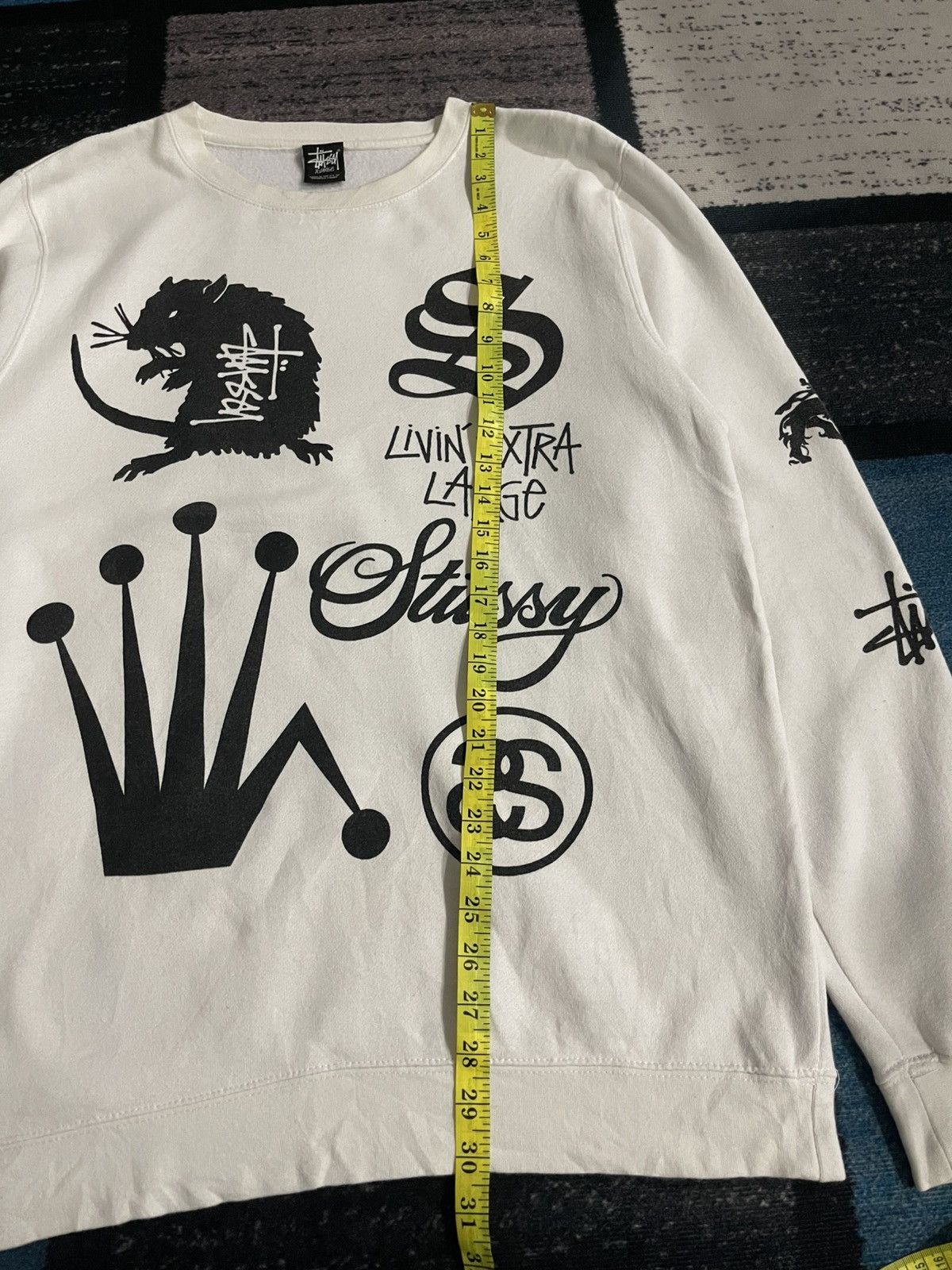 Stussy Vintage Stussy Crown Collage Fullprint Sweatshirt Size US XL / EU 56 / 4 - 18 Thumbnail
