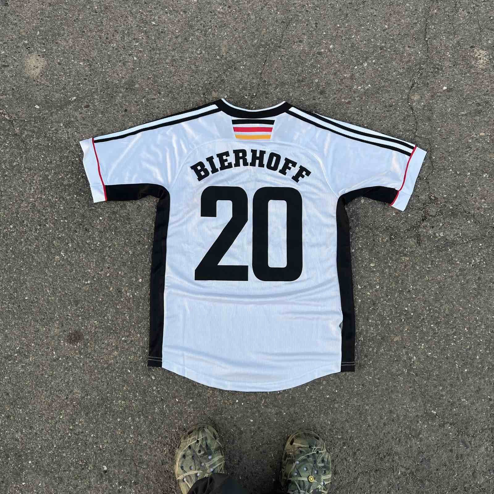 Vintage Adidas Germany Home Euro Bierhofff #20 Soccer Jersey Size US M / EU 48-50 / 2 - 2 Thumbnail