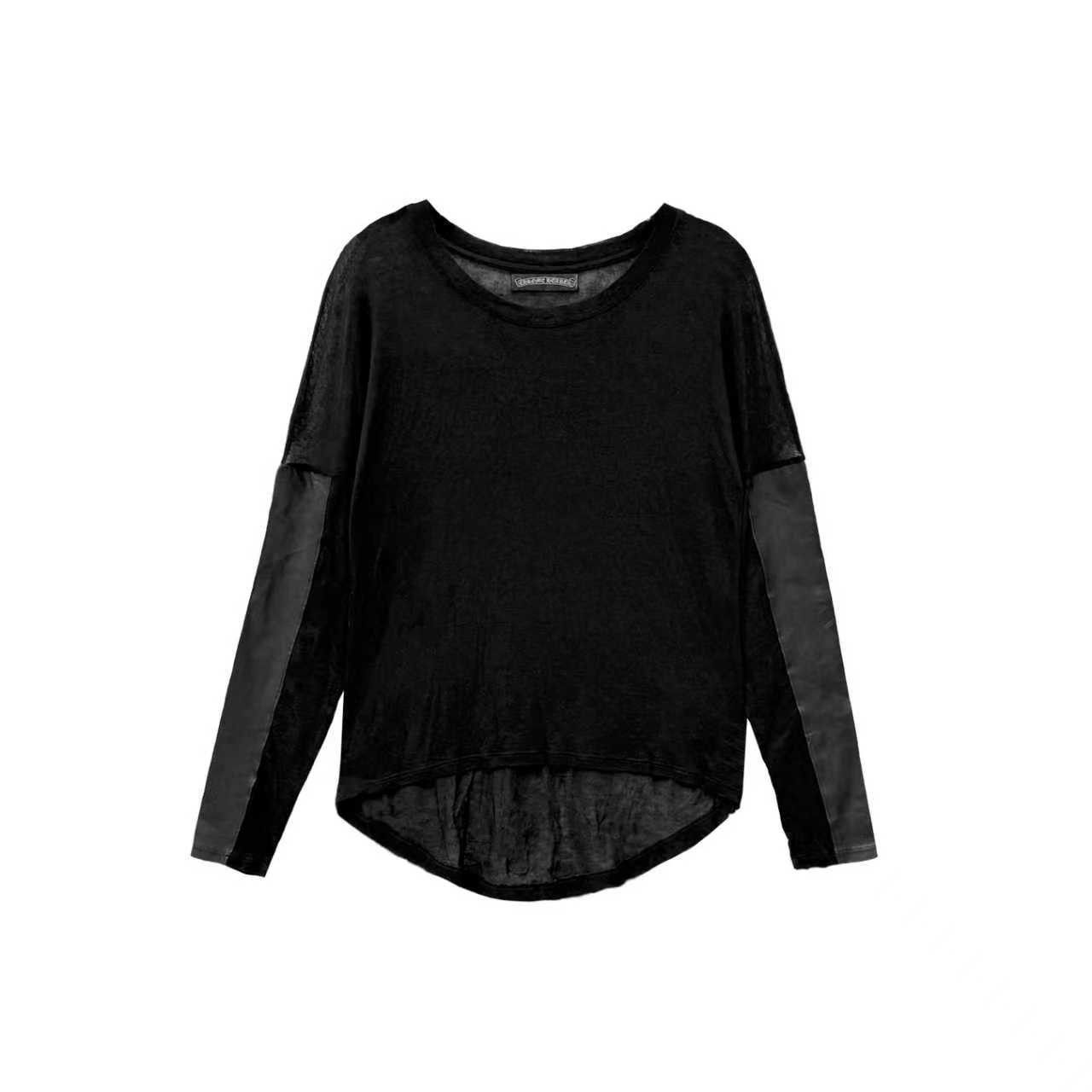 Chrome Hearts Chrome Hearts Leather Cross Black Long Sleeve T-shirt Tee Size S / US 4 / IT 40 - 1 Thumbnail