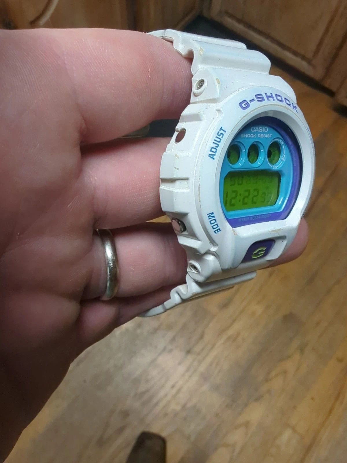 Casio Casio G-Shock DW-6900-CS-7 White Watch Green Purple White Size ONE SIZE - 4 Thumbnail