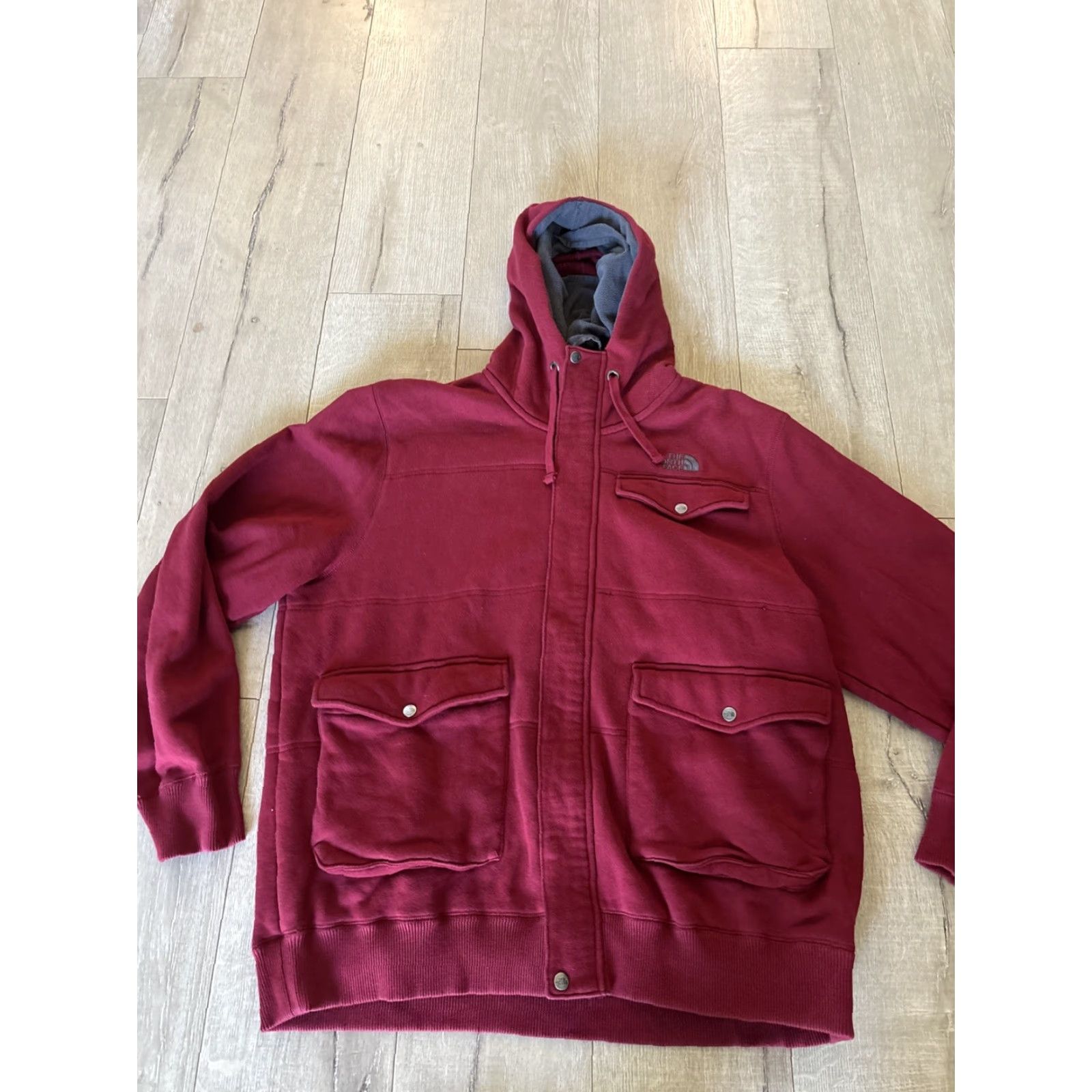 The North Face The North Face Jacket Mens Sweater Fleece Hoodie Size XXL Dark Red Size US XXL / EU 58 / 5 - 2 Thumbnail