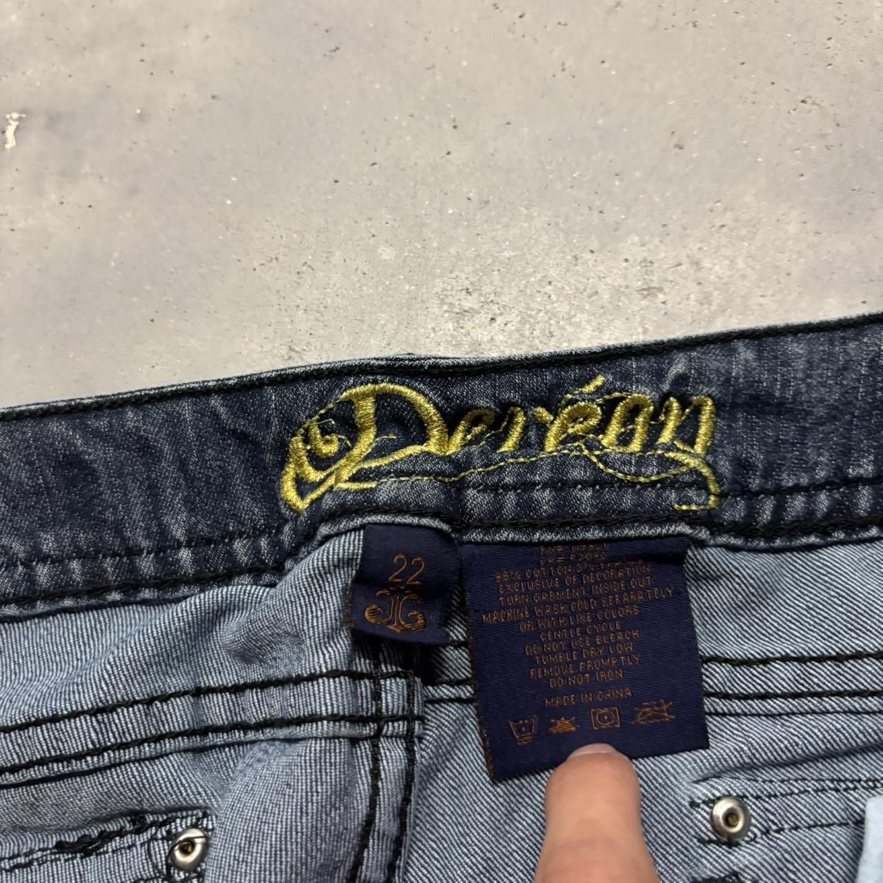 Japanese Brand × Vintage Crazy Vintage Y2K/2000s Baggy Grunge Dark Wash Skater Denim Jeans! Size US 42 / EU 58 - 8 Thumbnail