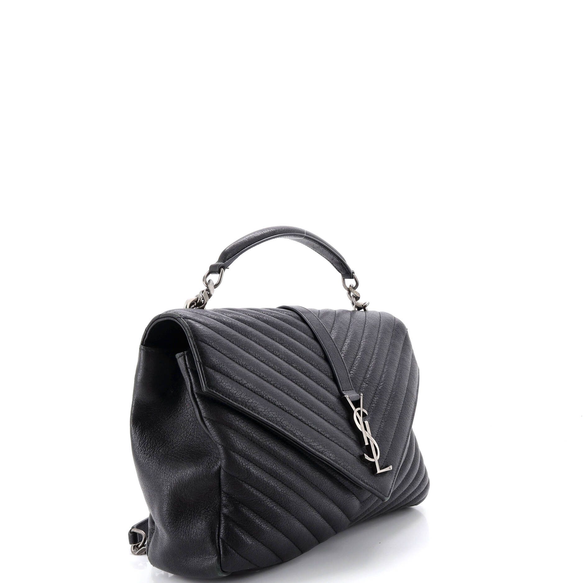 Saint Laurent Paris Saint Laurent Classic Monogram College Bag Matelasse Chevron Size ONE SIZE - 1 Thumbnail