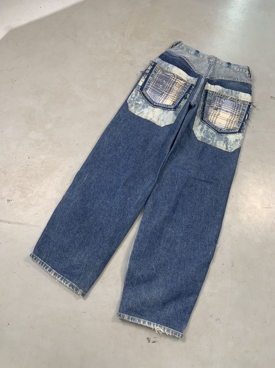 Levi's upcycled acid wash distressed baggy fit denim Size US 28 / EU 44 - 2 Thumbnail