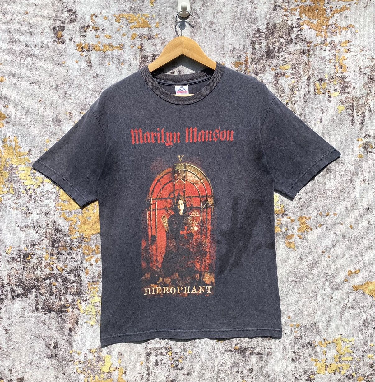 Vintage 2000s Marilyn Manson Hierophant Shirt SunFaded