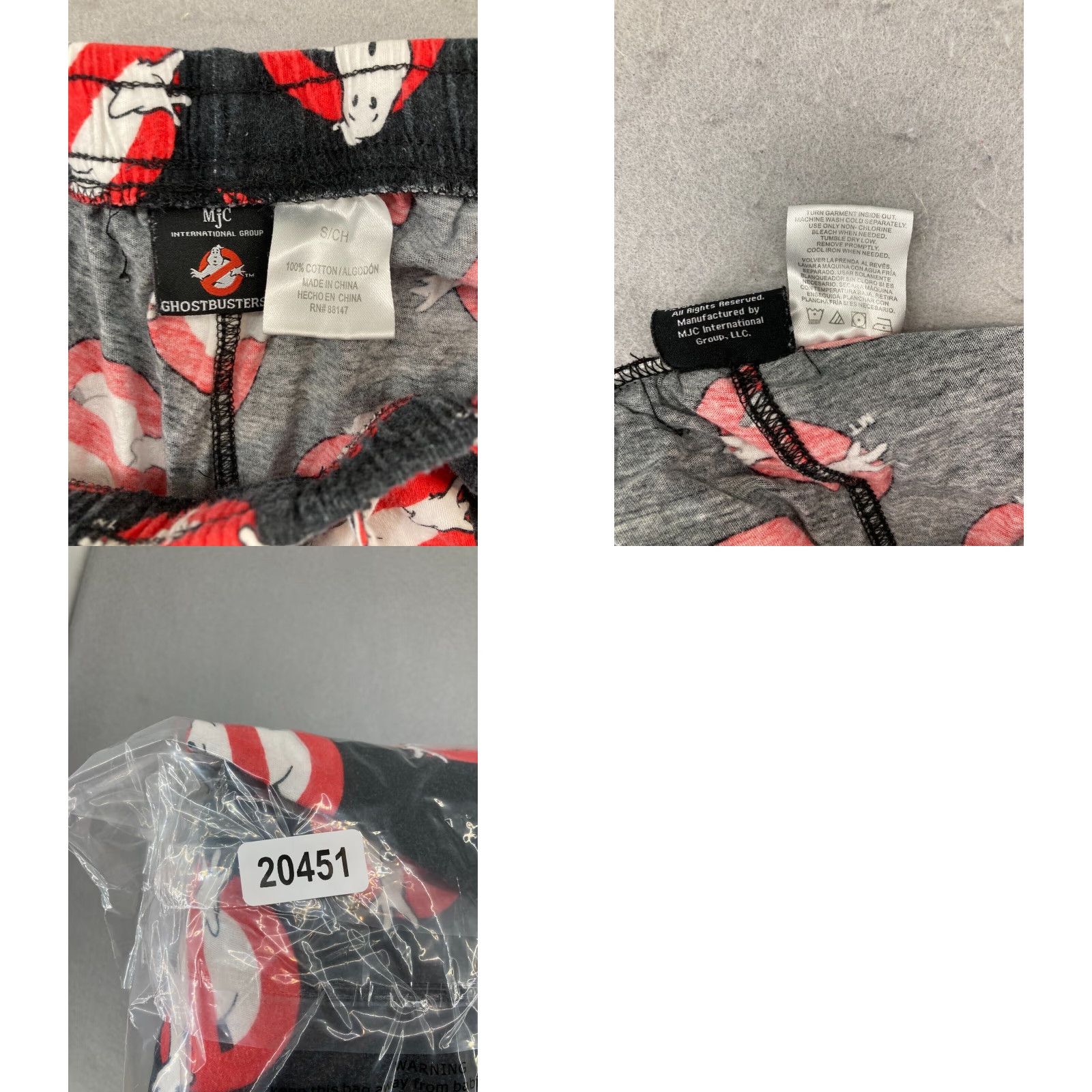 Vintage MJC Ghostbusters Womens Sleep Pants S Black Logo Vintage 80s 90s Lounge Pants Shirt Womens Black Ghostbusters Logo Vintage 90s Size 28" / US 6 / IT 42 - 8 Thumbnail