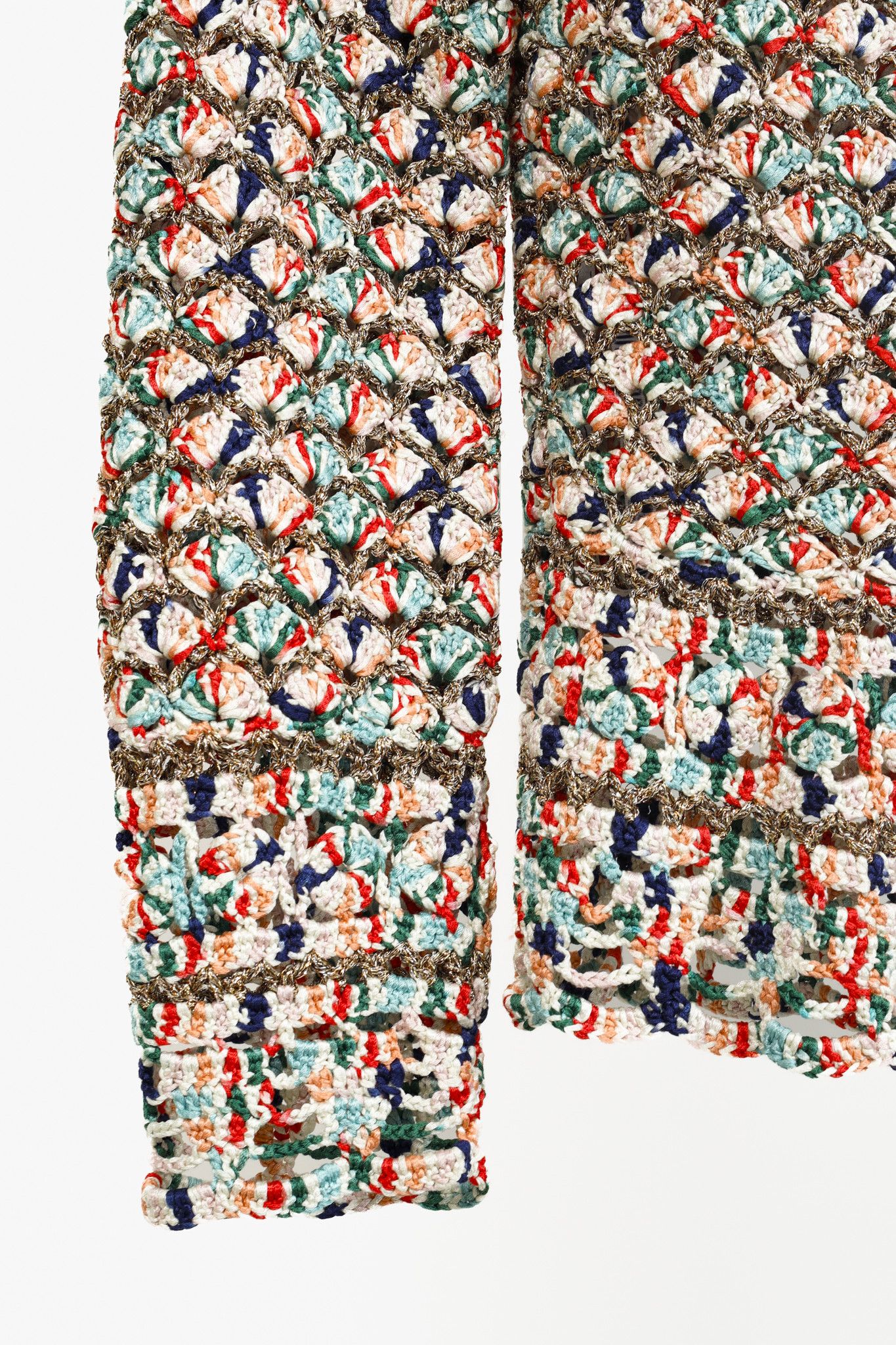 Oscar De La Renta Oscar de la Renta Multi Colour Metallic Yarn Silk Cardigan Size M / US 6-8 / IT 42-44 - 6 Thumbnail