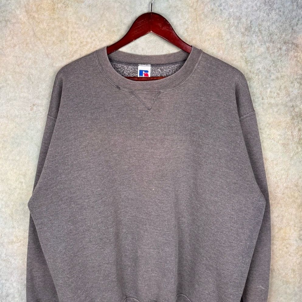 Russell Athletic × Vintage VTG 90s Russell Athletic Crewneck Sweatshirt L Gray USA Made Size US L / EU 52-54 / 3 - 2 Thumbnail