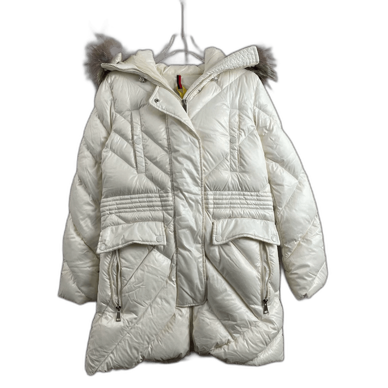 Moncler Moncler Hooded Down Jacket with Fur Trim Size XS / US 0-2 / IT 36-38 - 1 Thumbnail