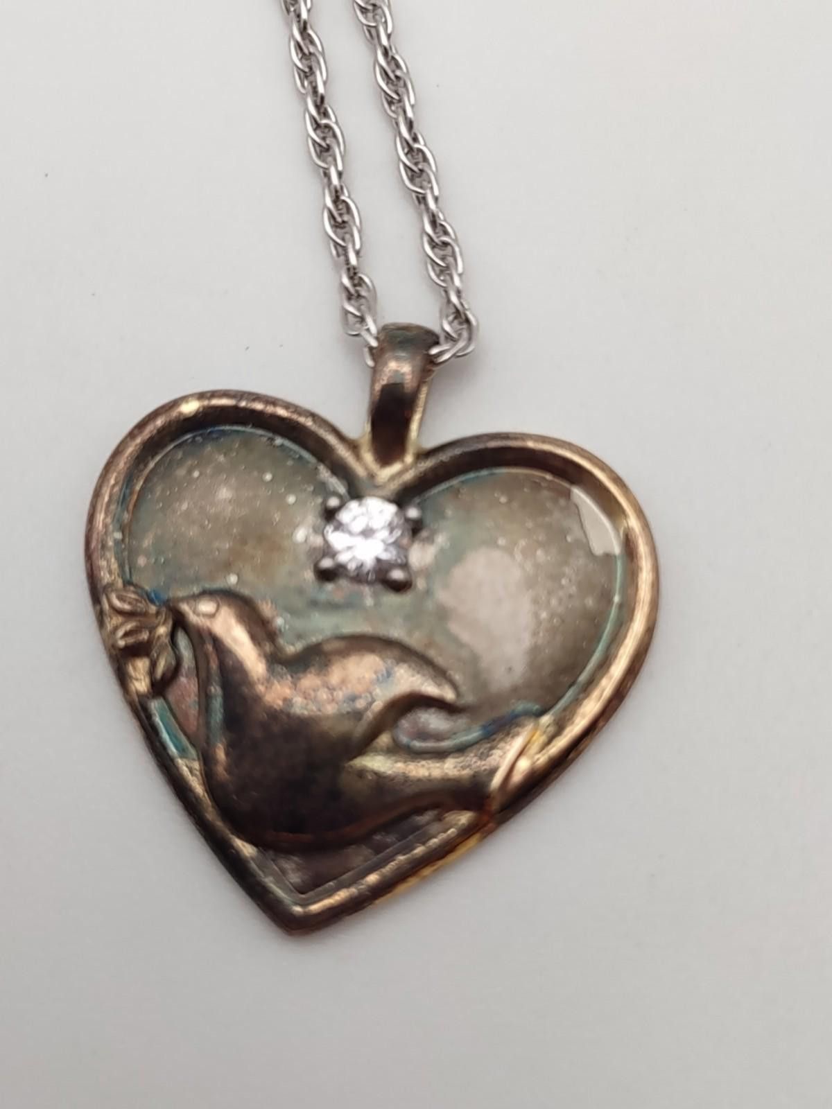 Other Gorham Sterling Serenity Prayer Heart Pendant 20" Size ONE SIZE - 1 Thumbnail