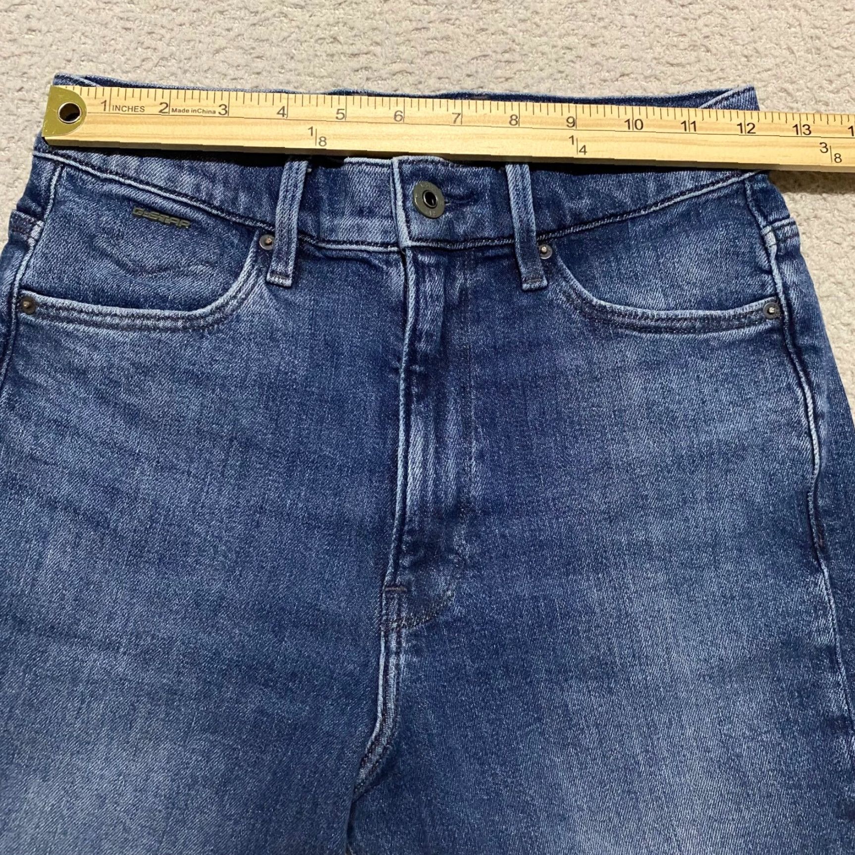 G-Star G-Star Jeans Women Regular Jeans High Rise Janeh Dark Wash Blue Denim Mom Ankle Size 25 Womens Size 42" / US 20 - 5 Thumbnail