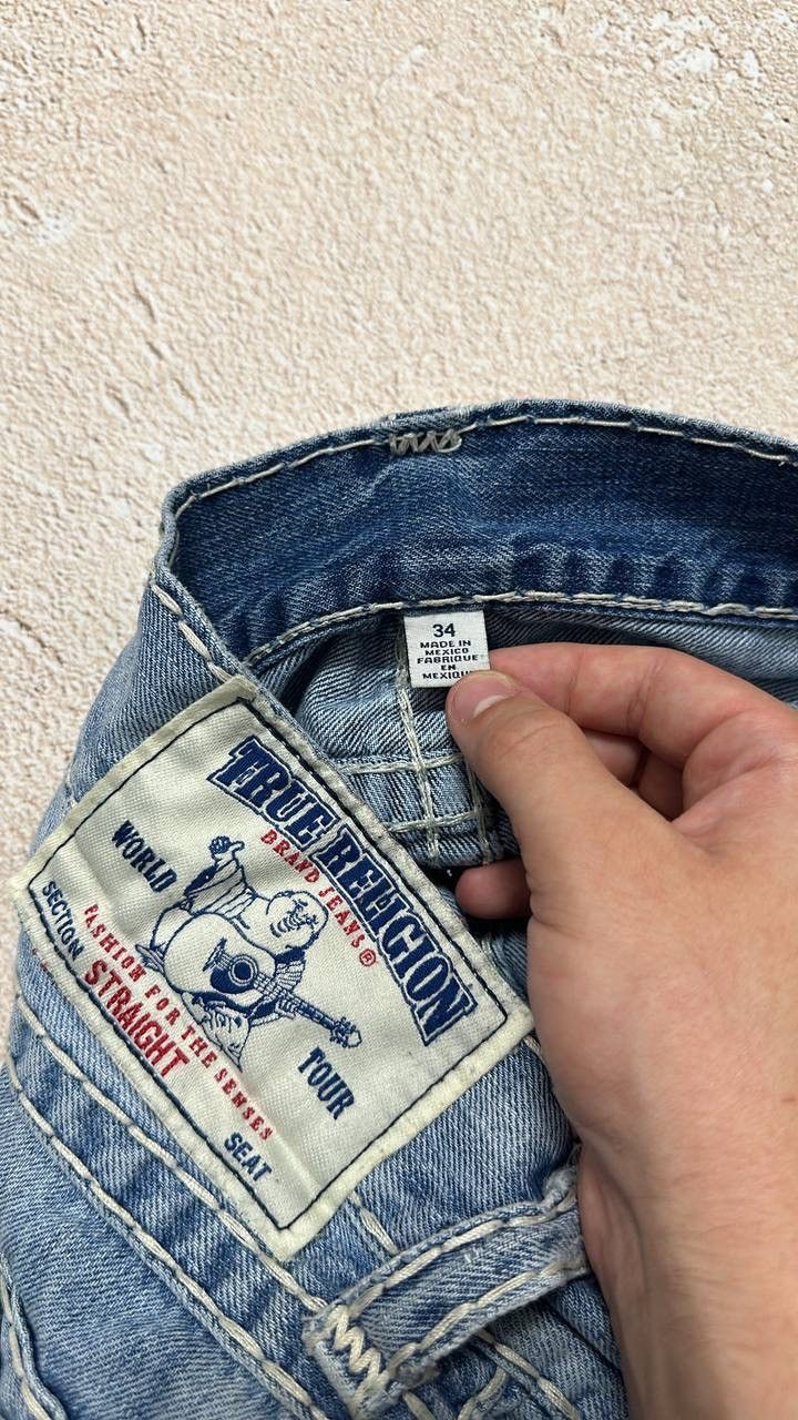 Japanese Brand True Religion pants Faded Crash denim thrashed distressed Size US 34 / EU 50 - 9 Thumbnail