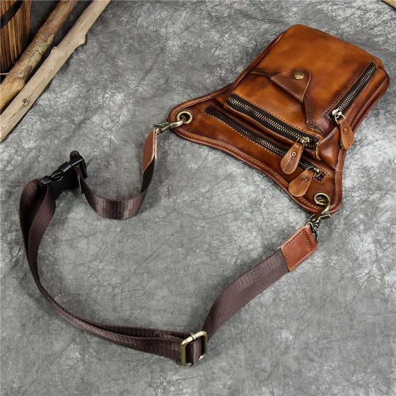 Leather × Vintage Genuine Leather Waist Big Size ONE SIZE - 3 Thumbnail