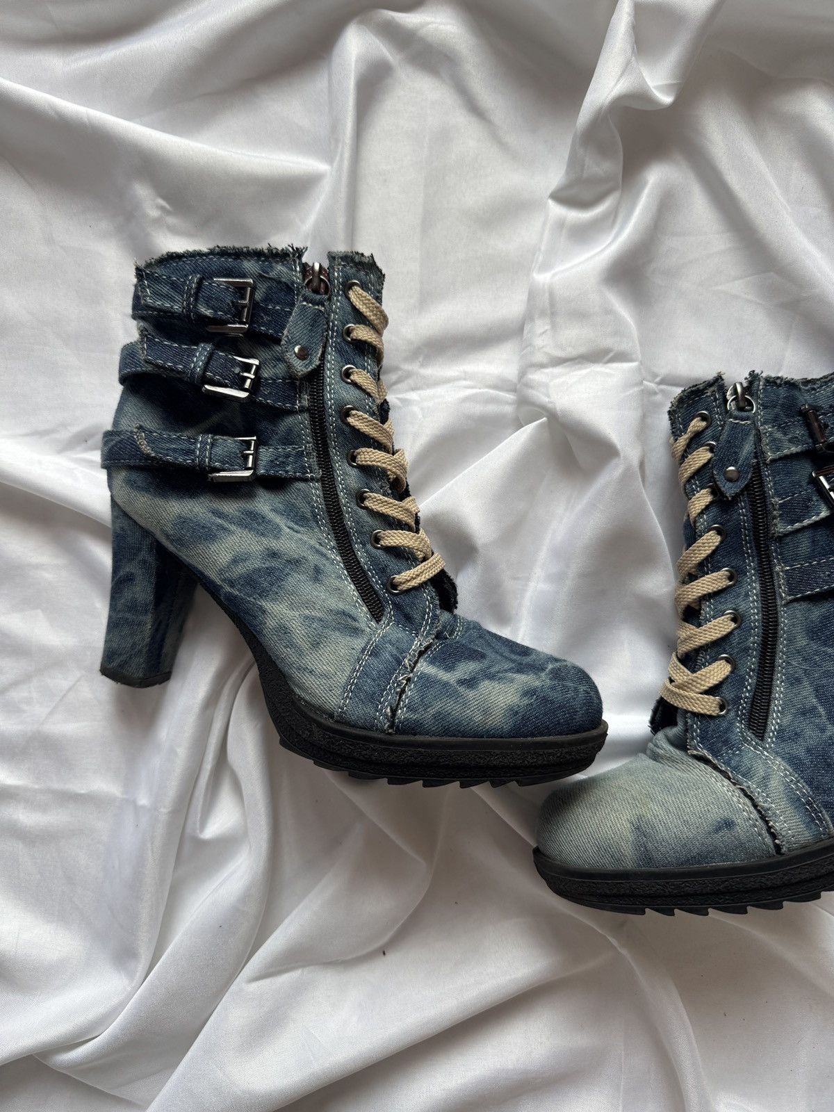 If Six Was Nine Gothicana by EMP Y2K Grunge Buckle Details Heels Boots Size US 9 / IT 39 - 4 Thumbnail