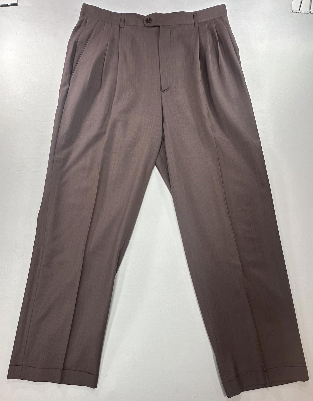 Zanella I. Magnin Italian Pleated Dress Pants Red Mens 33/30