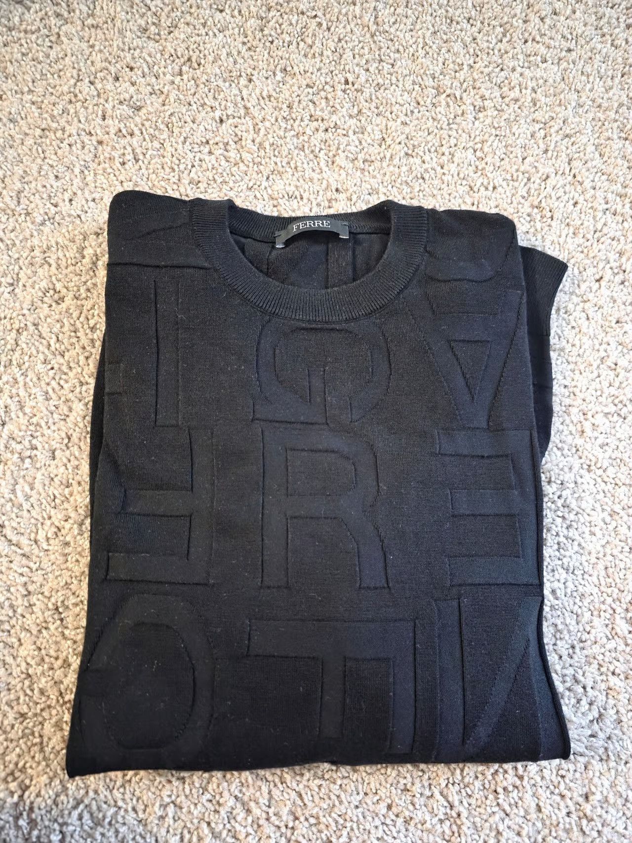 Gianfranco Ferre Gianfranco Ferre: Monogram Sweater (Viscose) Size: XL Size US XL / EU 56 / 4 - 1 Thumbnail
