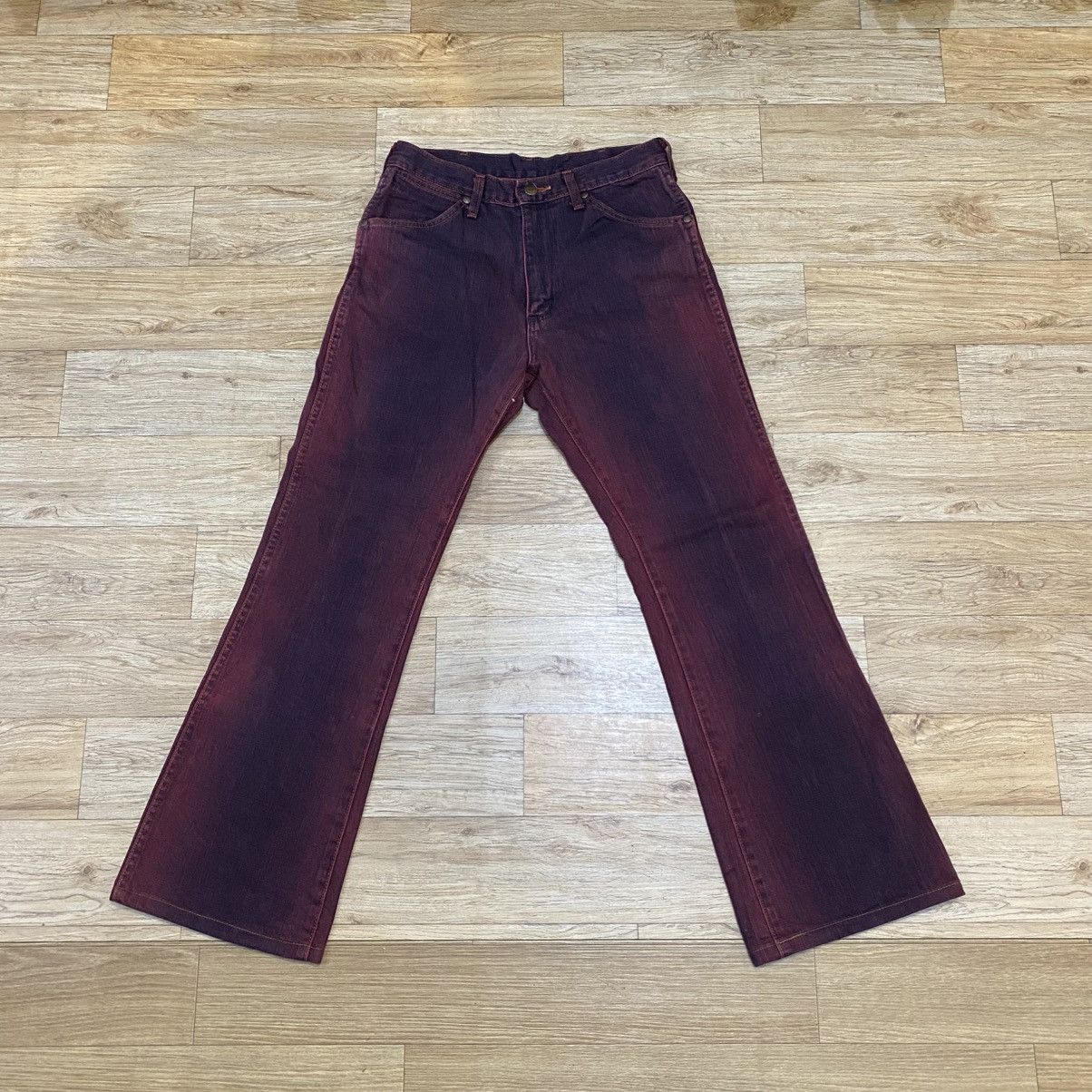 Wrangler 2000s Vintage Wrangler Purpel Flared Denim Pants Size US 30 / EU 46 - 2 Thumbnail