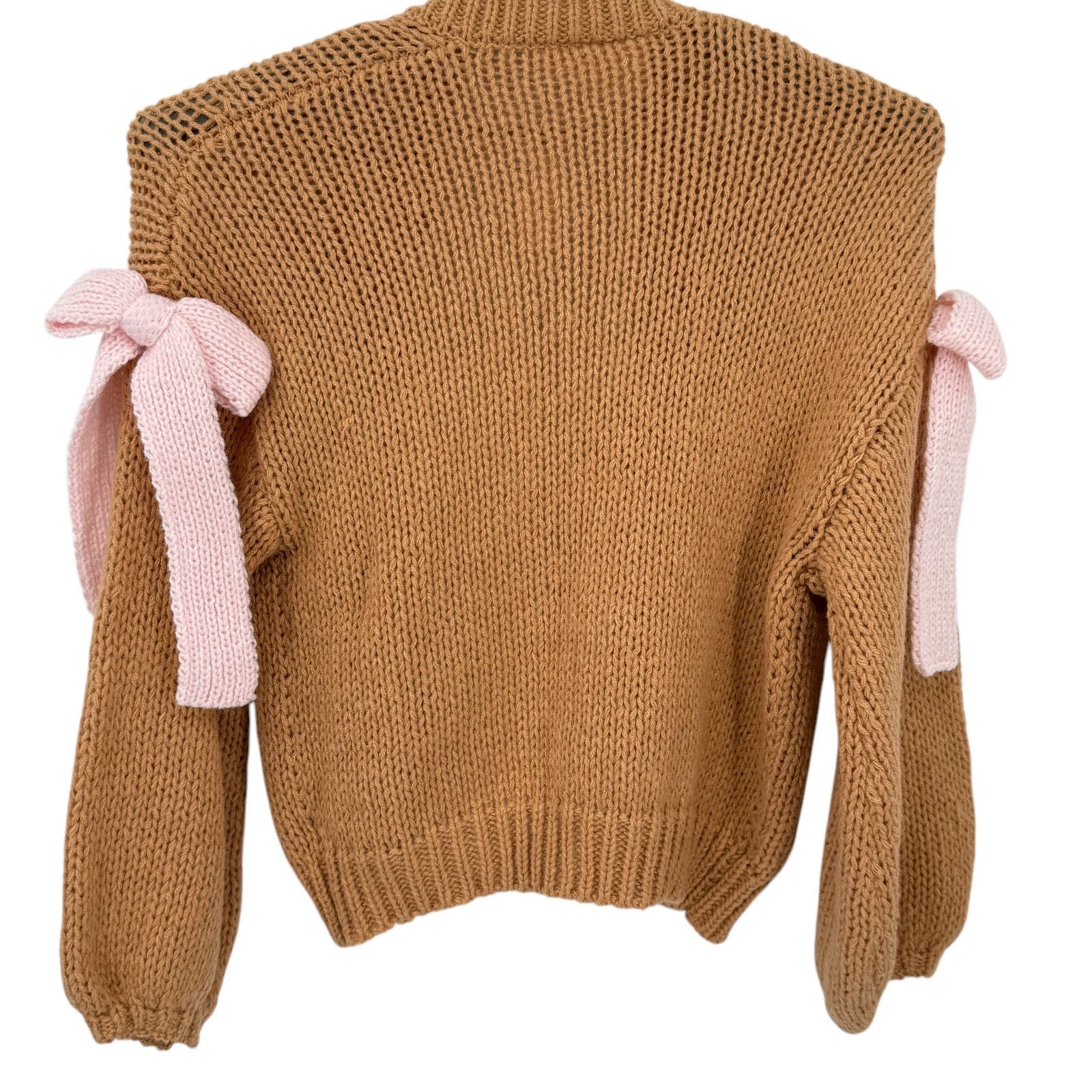 Anthropologie Maeve Anthropologie Chunky Bow Cardigan Sweater OS NWT Size M / US 6-8 / IT 42-44 - 6 Thumbnail