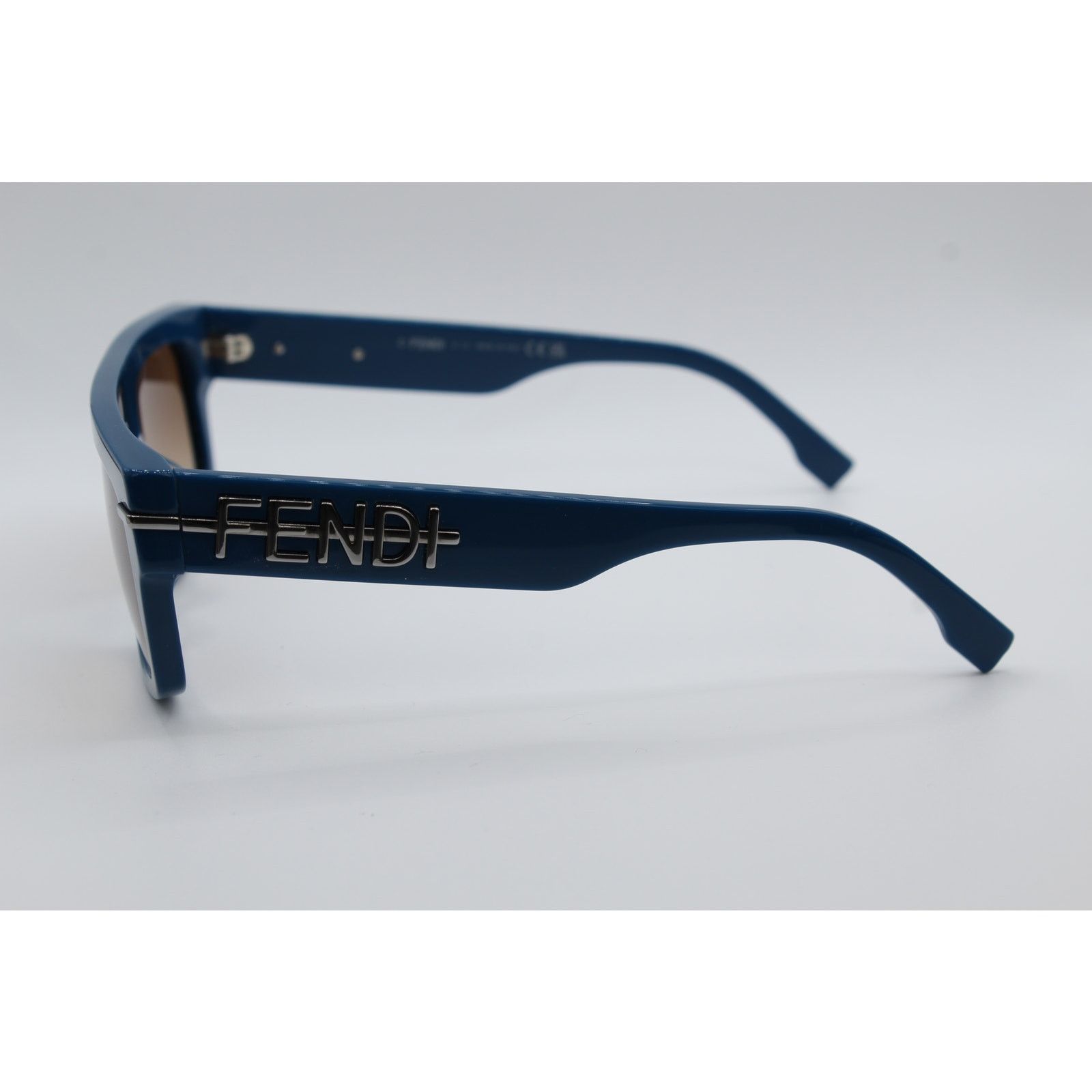 Fendi Fendi FE40091U 90V Cyan Blue, Silver, Brown lens Sunglasses Size ONE SIZE - 3 Thumbnail