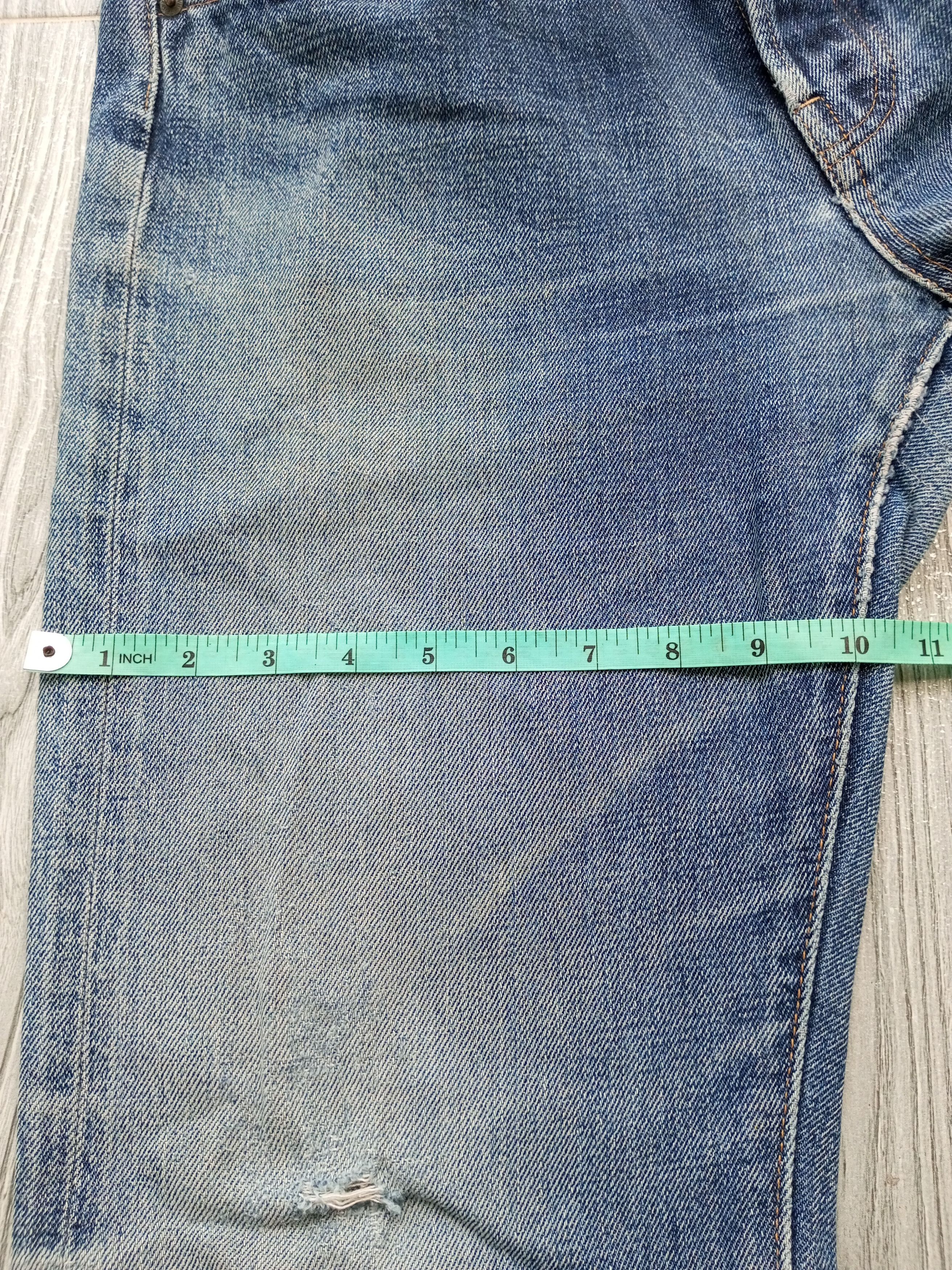 Denime × Japanese Brand Vintage Denime Selvedge Japan Crazy Distress Mud Wash Size US 34 / EU 50 - 9 Thumbnail