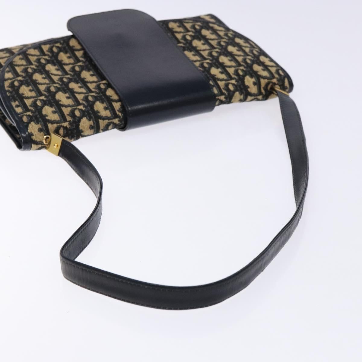 Dior DIOR Trotter Canvas Shoulder Bag Navy Gold Size ONE SIZE - 7 Thumbnail