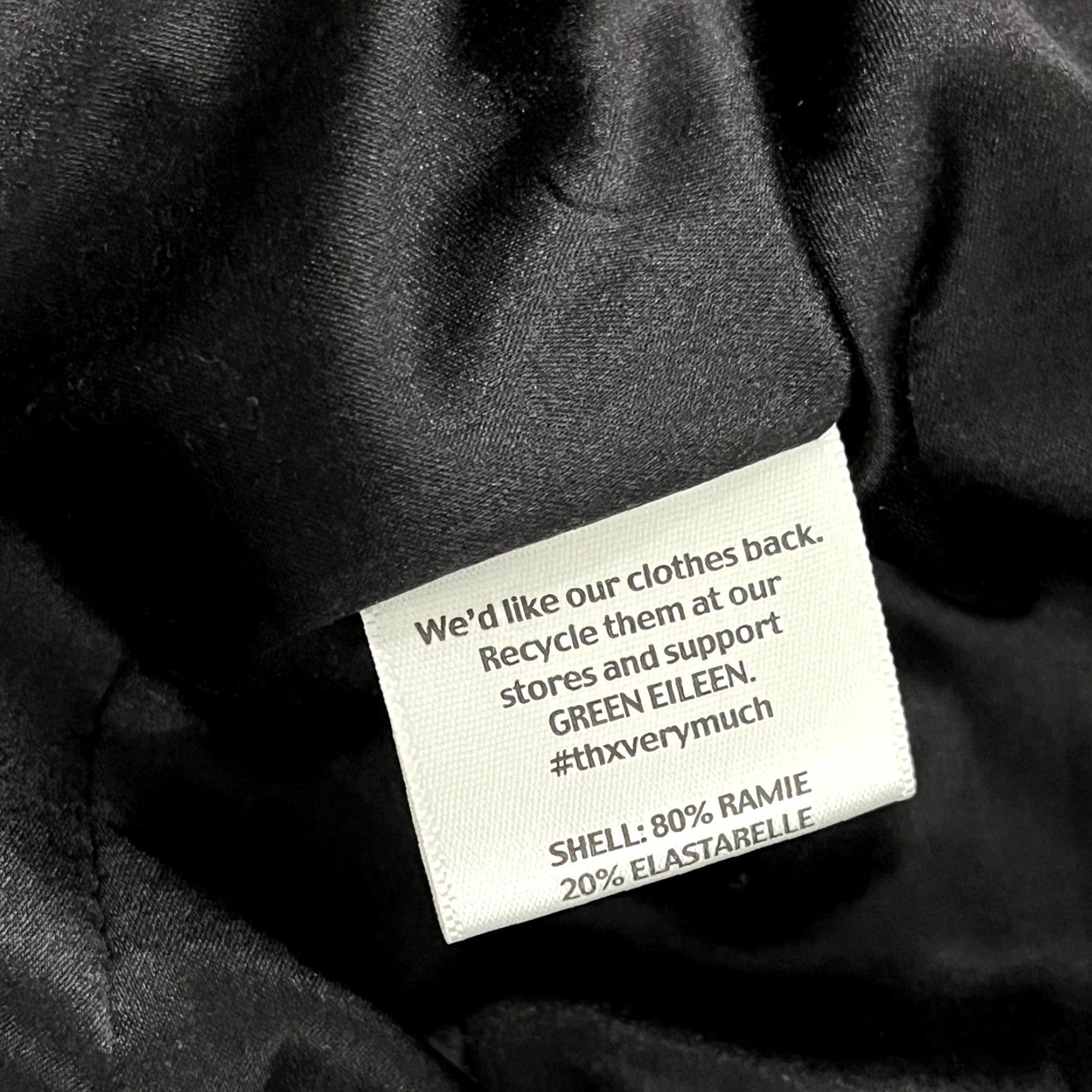 Eileen Fisher EILEEN FISHER Jacket Womens Small Black Ramie Silk Lined Full Zip 3/4 Sleeve Mid-Length Pockets Size S / US 4 / IT 40 - 3 Thumbnail