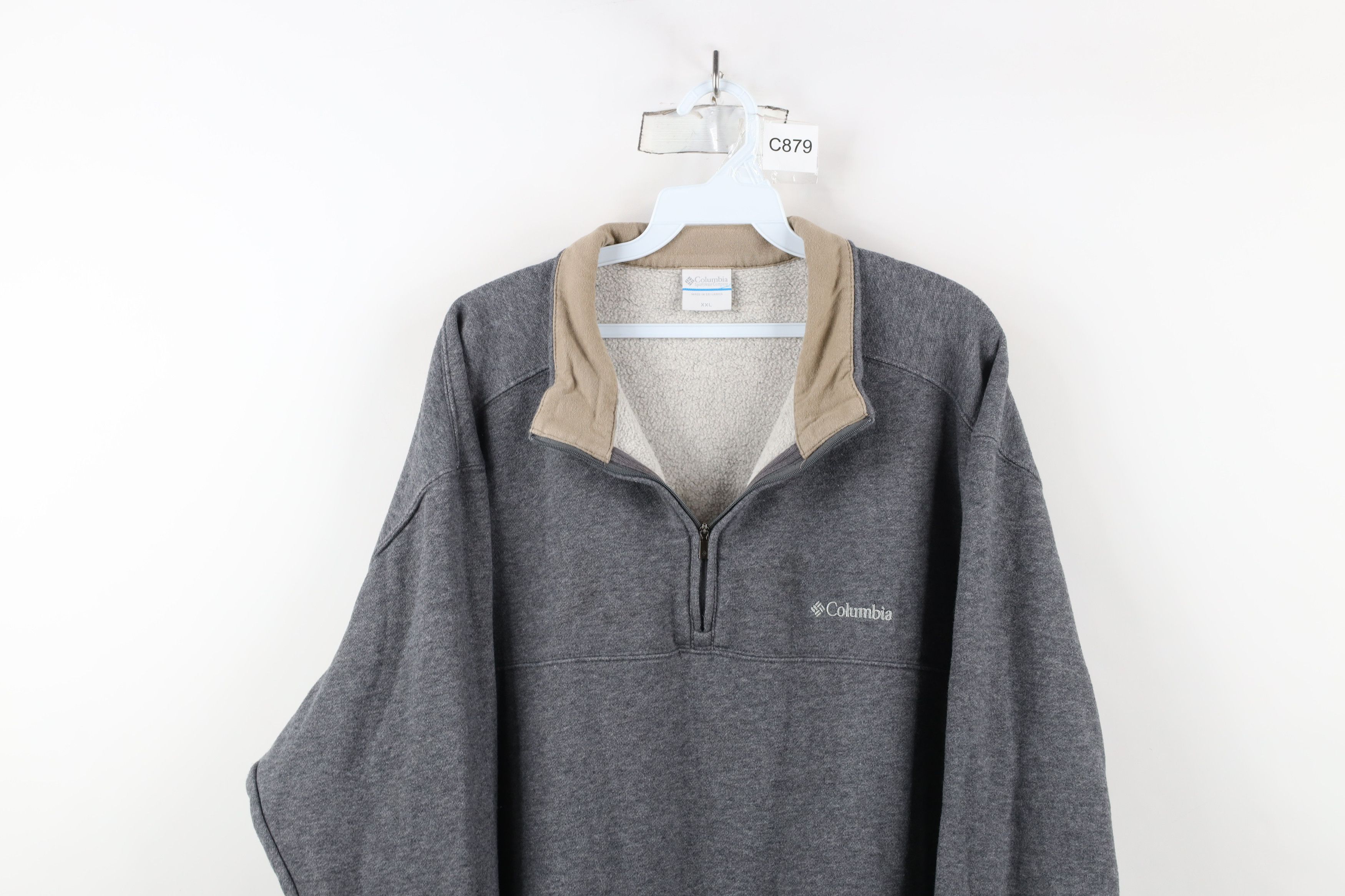 Columbia × Vintage Vintage Y2K Columbia Pullover Sweatshirt Heather Gray Size US XXL / EU 58 / 5 - 2 Thumbnail