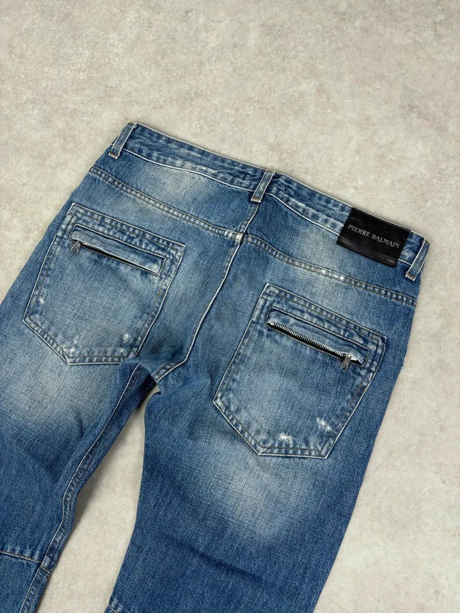 Pierre Balmain SS2012 Pierre Balmain Light Blue Denim Distressed Jeans Size US 31 - 7 Thumbnail