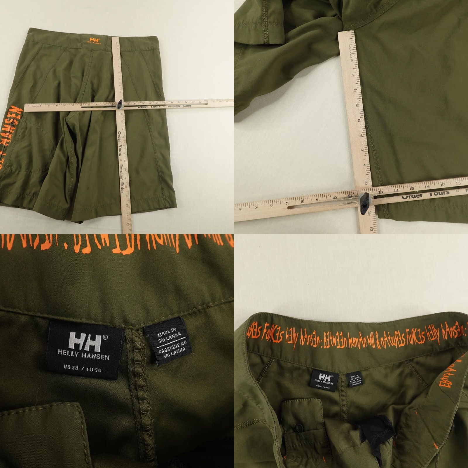 Helly Hansen Helly Hansen Board Shorts Mens 38 Green Orange Bathing Suit Swim Trunks Surfing Beach Outdoor Mens 38 Green Orange Board Shorts Size US 38 / EU 54 - 8 Thumbnail