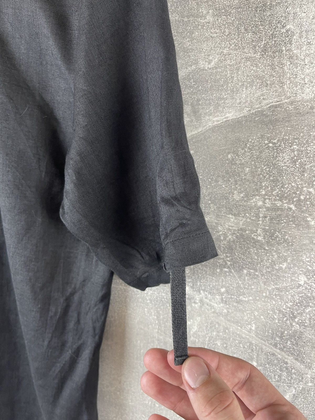 Japanese Brand × Vintage Ato Keisuke Imazaki Black Linen Short Sleeve Utility Shirt Size US S / EU 44-46 / 1 - 5 Thumbnail