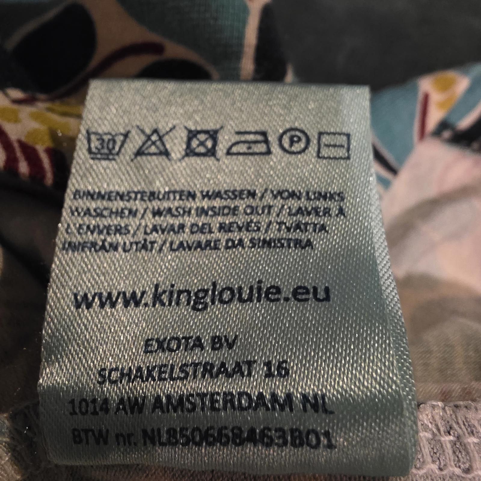 Unknown London King Louie Sleeveless Wrap-Front Dress – Retro Fan Print Size XL / US 12-14 / IT 48-50 - 9 Thumbnail