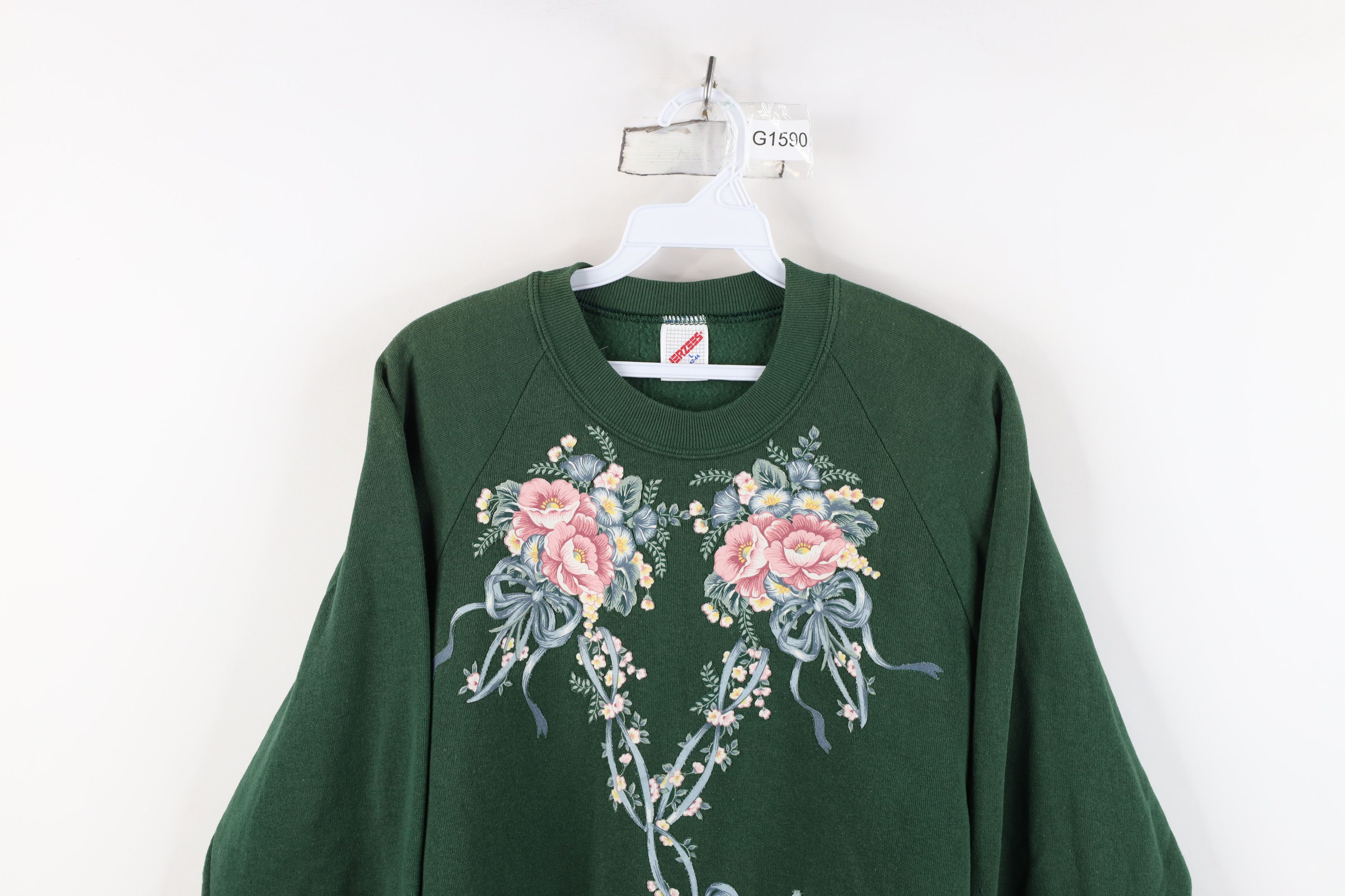 Vintage Vintage 90s Streetwear Primitive Flower Sweatshirt USA Size L / US 10 / IT 46 - 2 Thumbnail