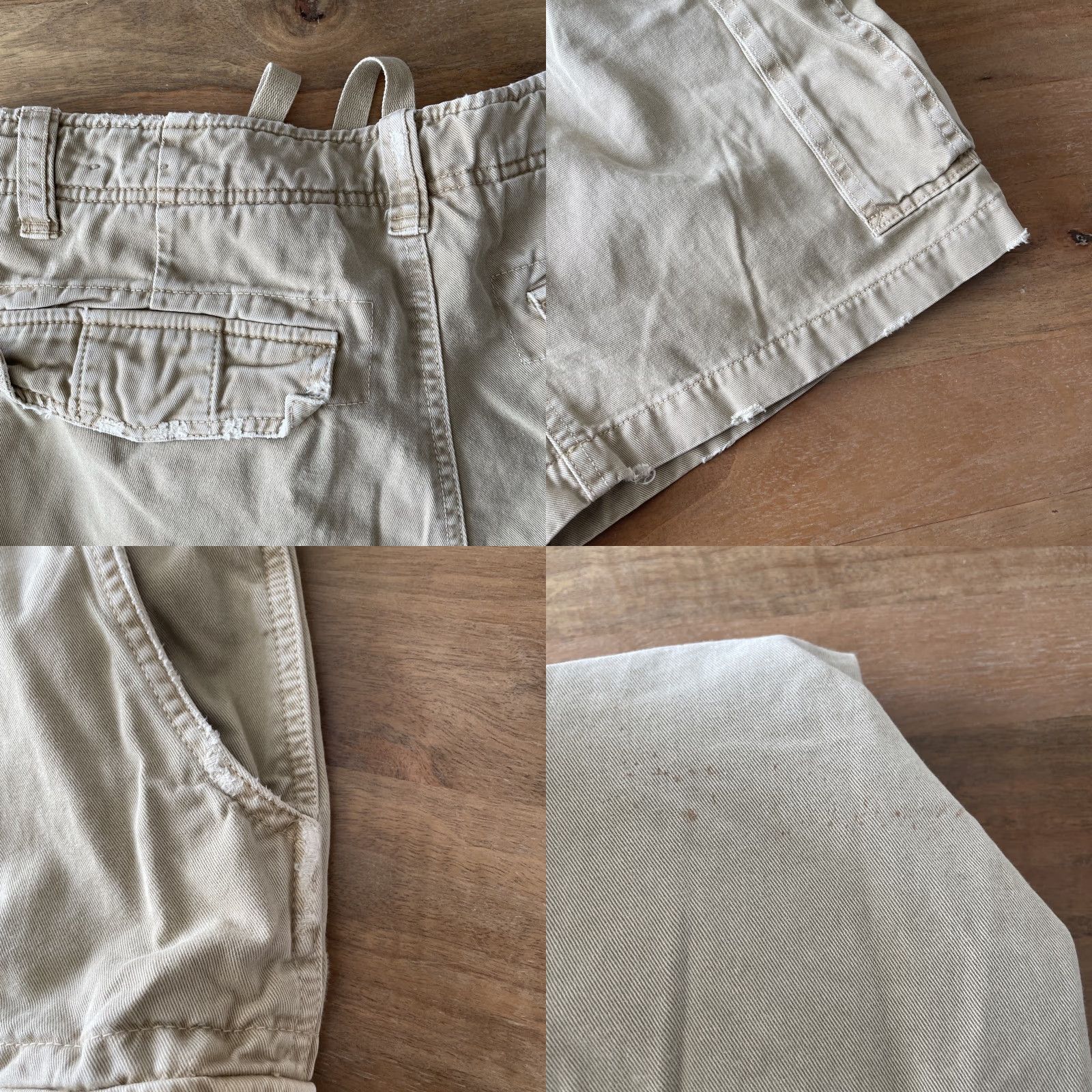 American Eagle Outfitters VINTAGE American Eagle Outfitters Cargo Shorts Mens 30 Beige Grunge Pocket Cargo Short Casual Workwear 2000s Y2K VTG Boys Mens Size US 30 / EU 46 - 8 Thumbnail