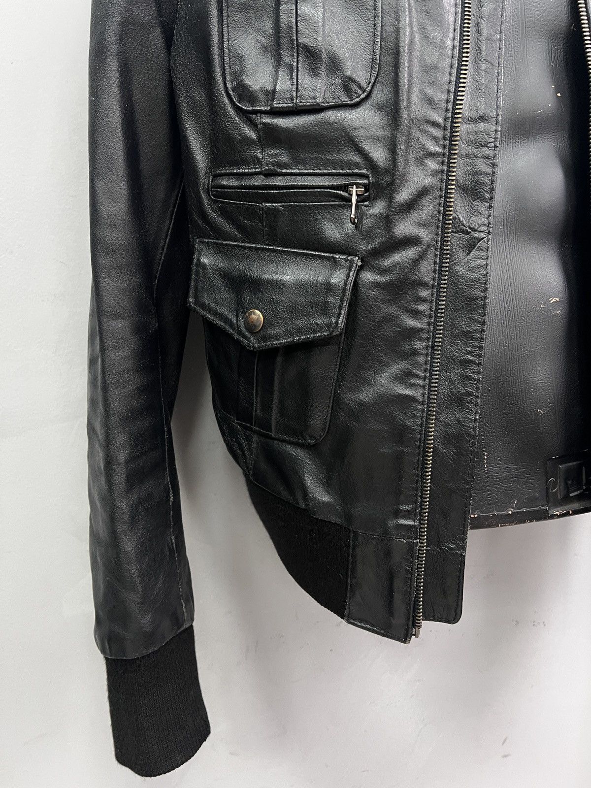 Diesel Opium leather bomber diesel style avant garde y2k Size M / US 6-8 / IT 42-44 - 4 Thumbnail
