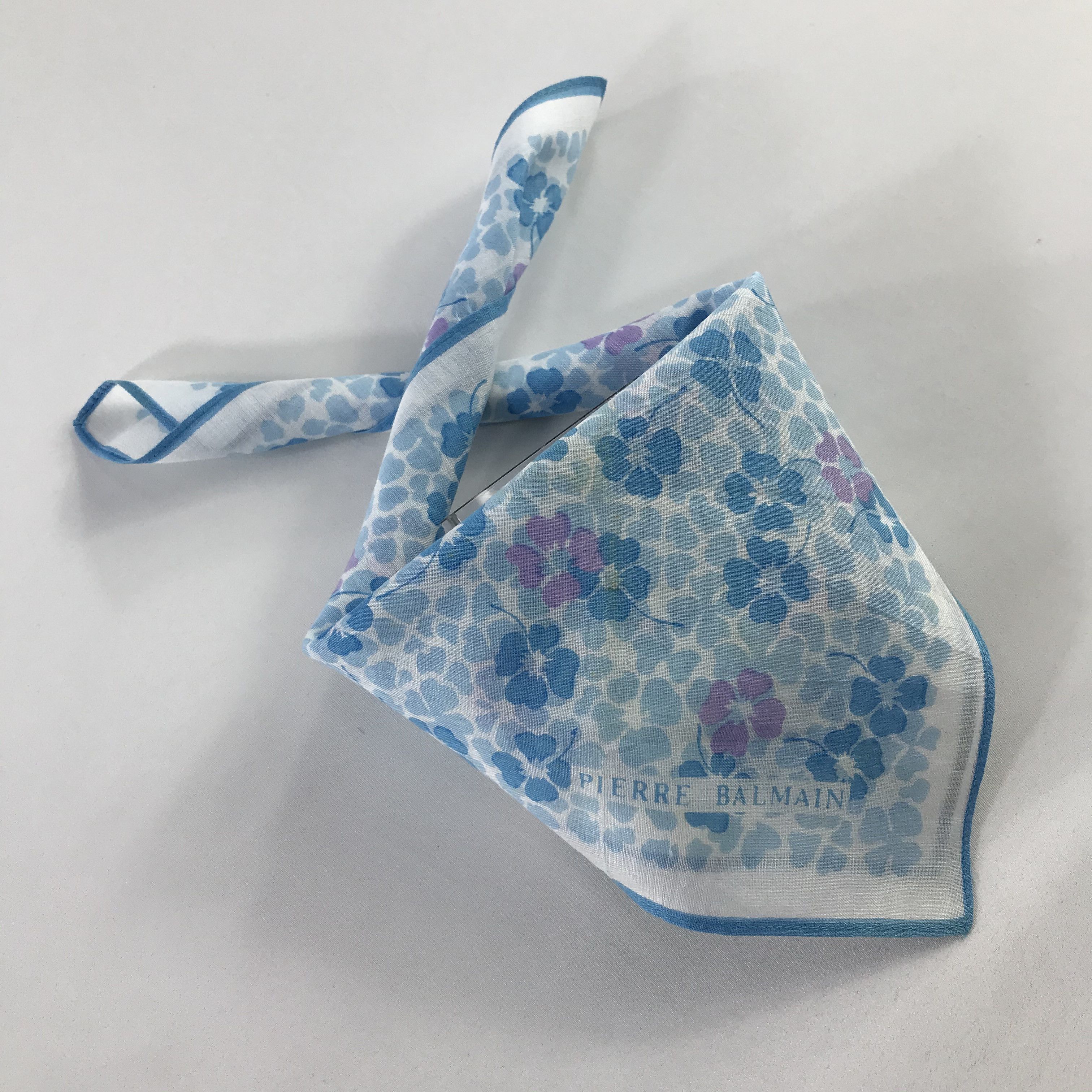 Pierre Balmain × Vintage Pierre Balmain Bandana / Handkerchief / Neckerchief - S611 Size ONE SIZE - 4 Thumbnail