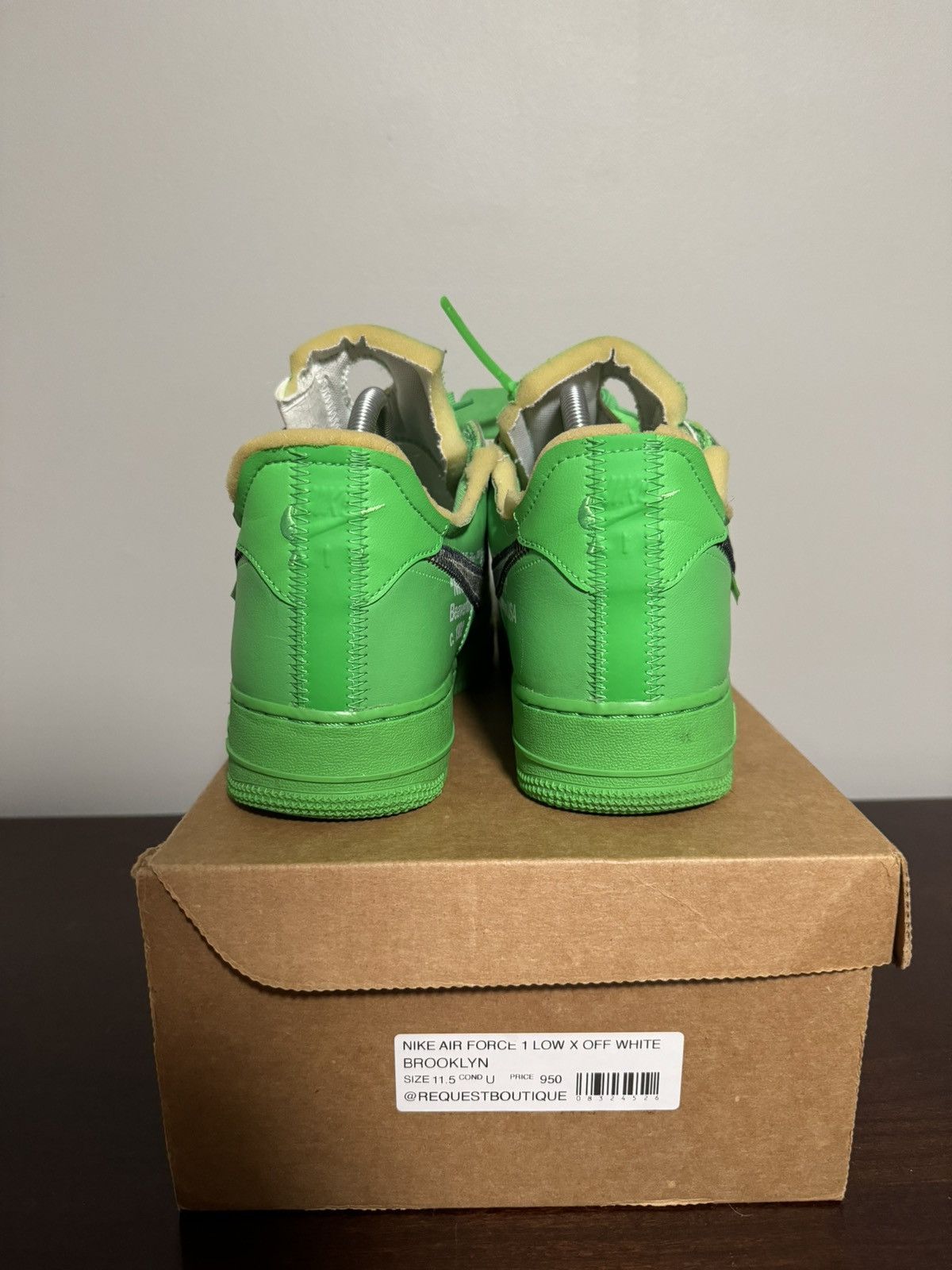 Nike × Off-White × Virgil Abloh Off-White Nike Air Force 1 Low “Brooklyn” Size 11.5 Size US 11.5 / EU 44-45 - 4 Thumbnail