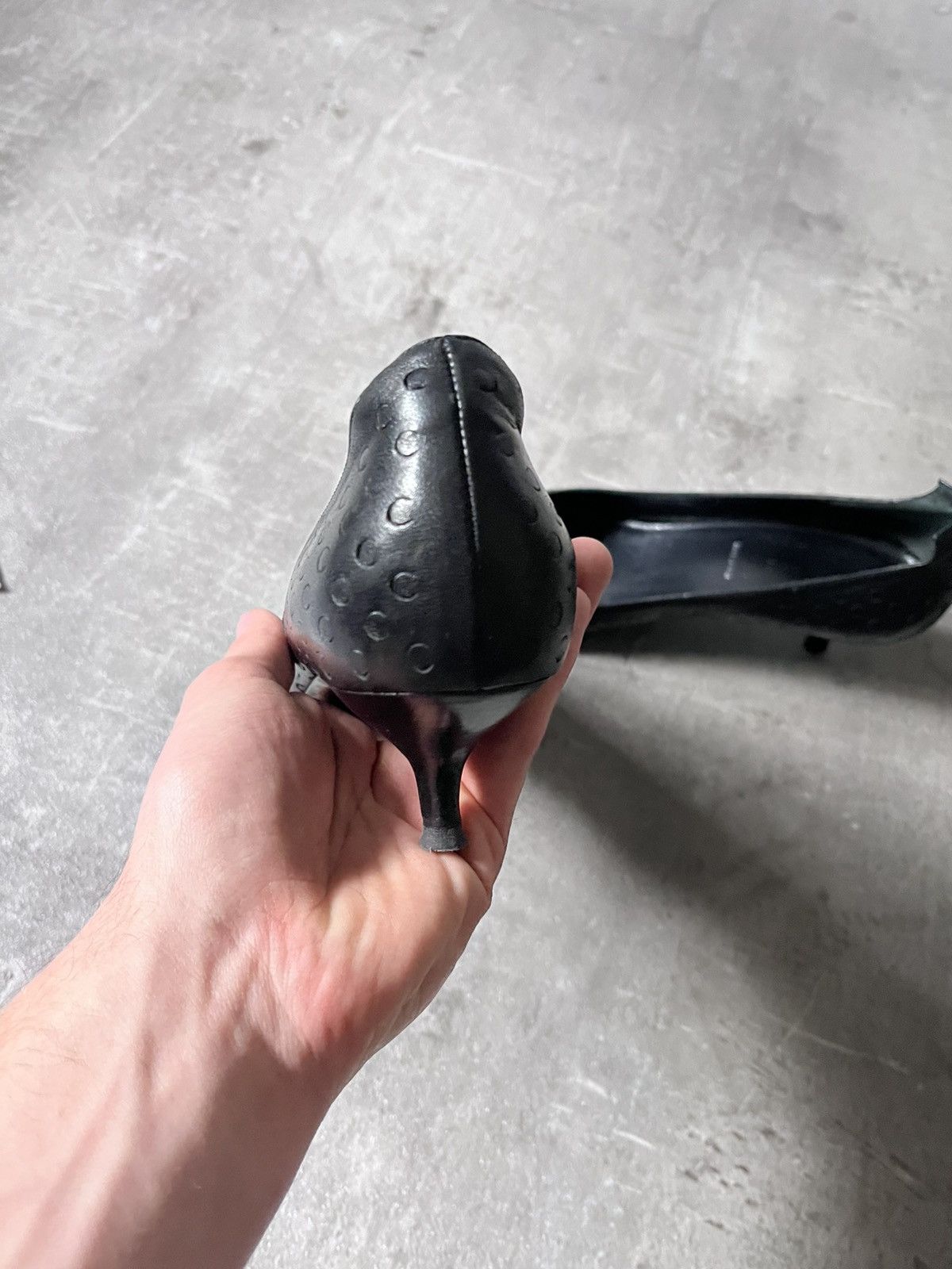 Helmut Lang Helmut Lang F/W 2000 Textured leather mini heels Size US 7 / IT 37 - 7 Thumbnail