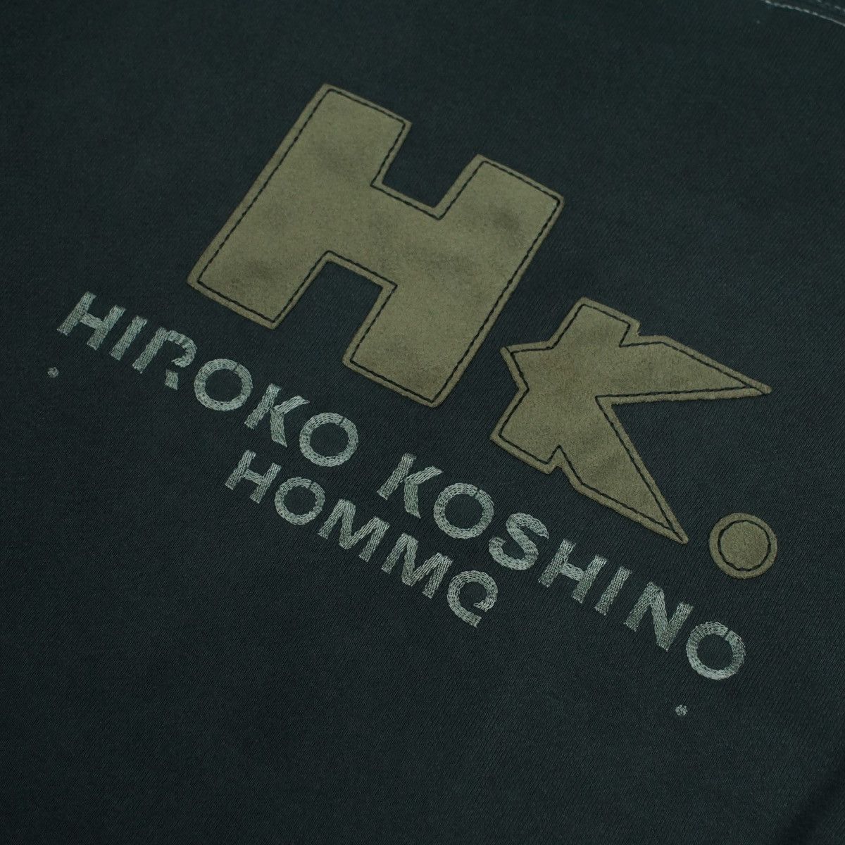 Hiroko Koshino Homme *NoTariff Hiroko Koshino Dyed Spell Out Logo Crewneck Size US M / EU 48-50 / 2 - 2 Thumbnail