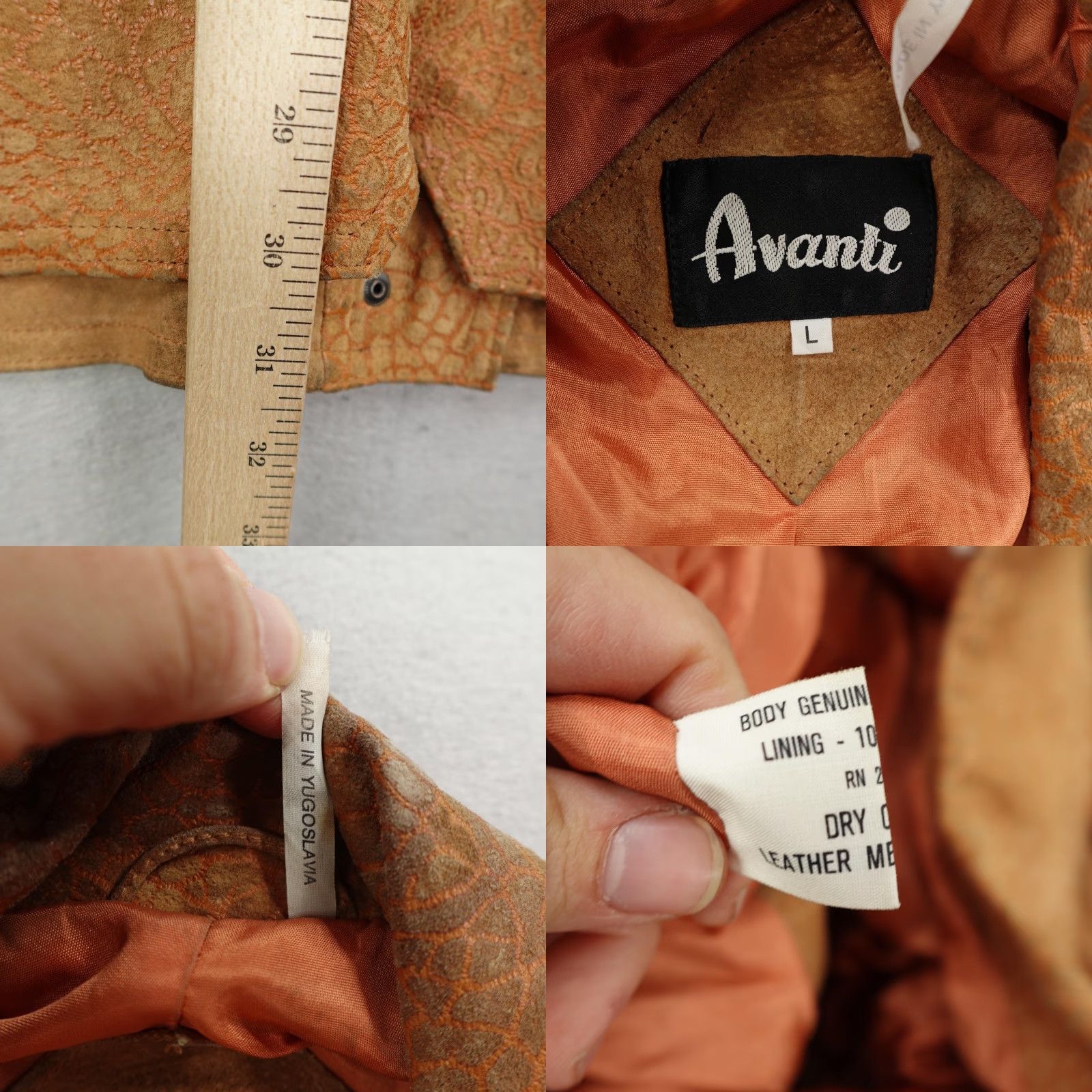Vintage VINTAGE Avanti Jacket Women Large Brown Suede Overcoat 80s Casual with Shoulder Pads Size L / US 10 / IT 46 - 8 Thumbnail